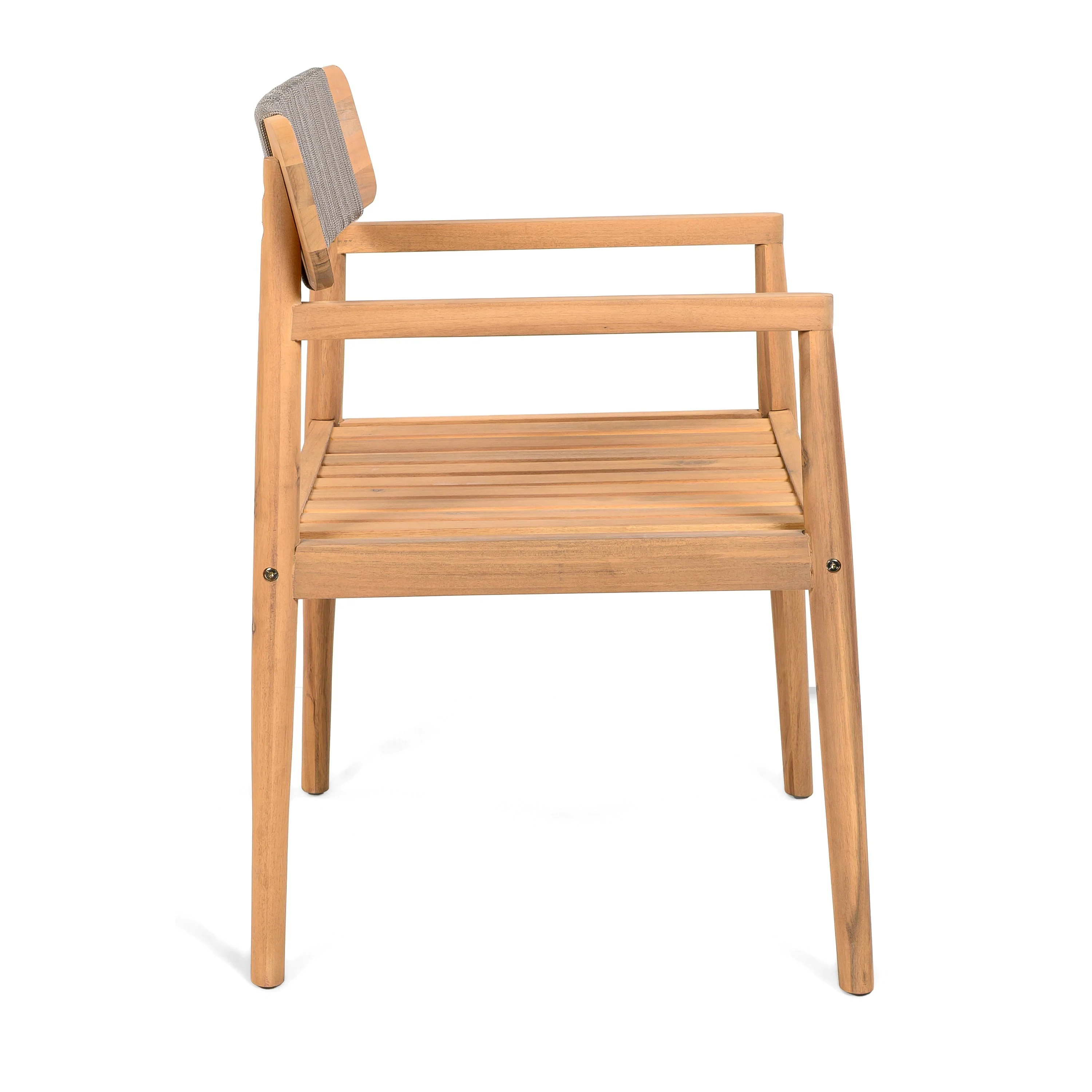 Patio Set Outdoor Acacia Wood Furniture Sets - Braided Dining Chairs & Dining Table - Image 16