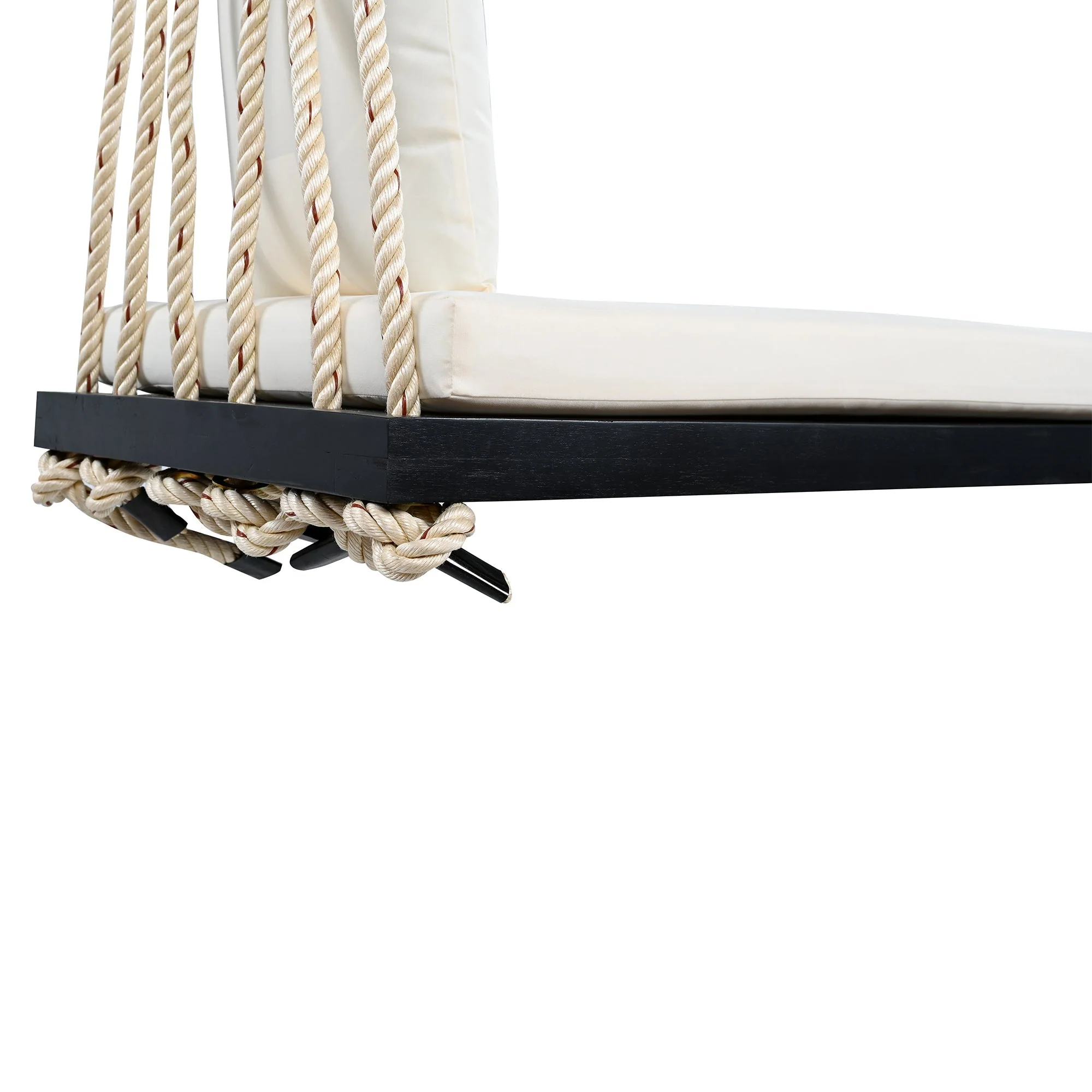 Patio Wooden Swing Chair Hanging Porch Swing Bench - Image 12