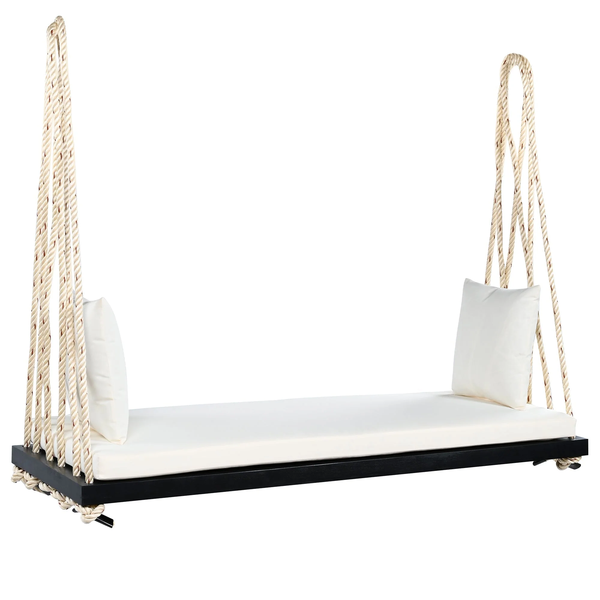 Patio Wooden Swing Chair Hanging Porch Swing Bench - Image 7