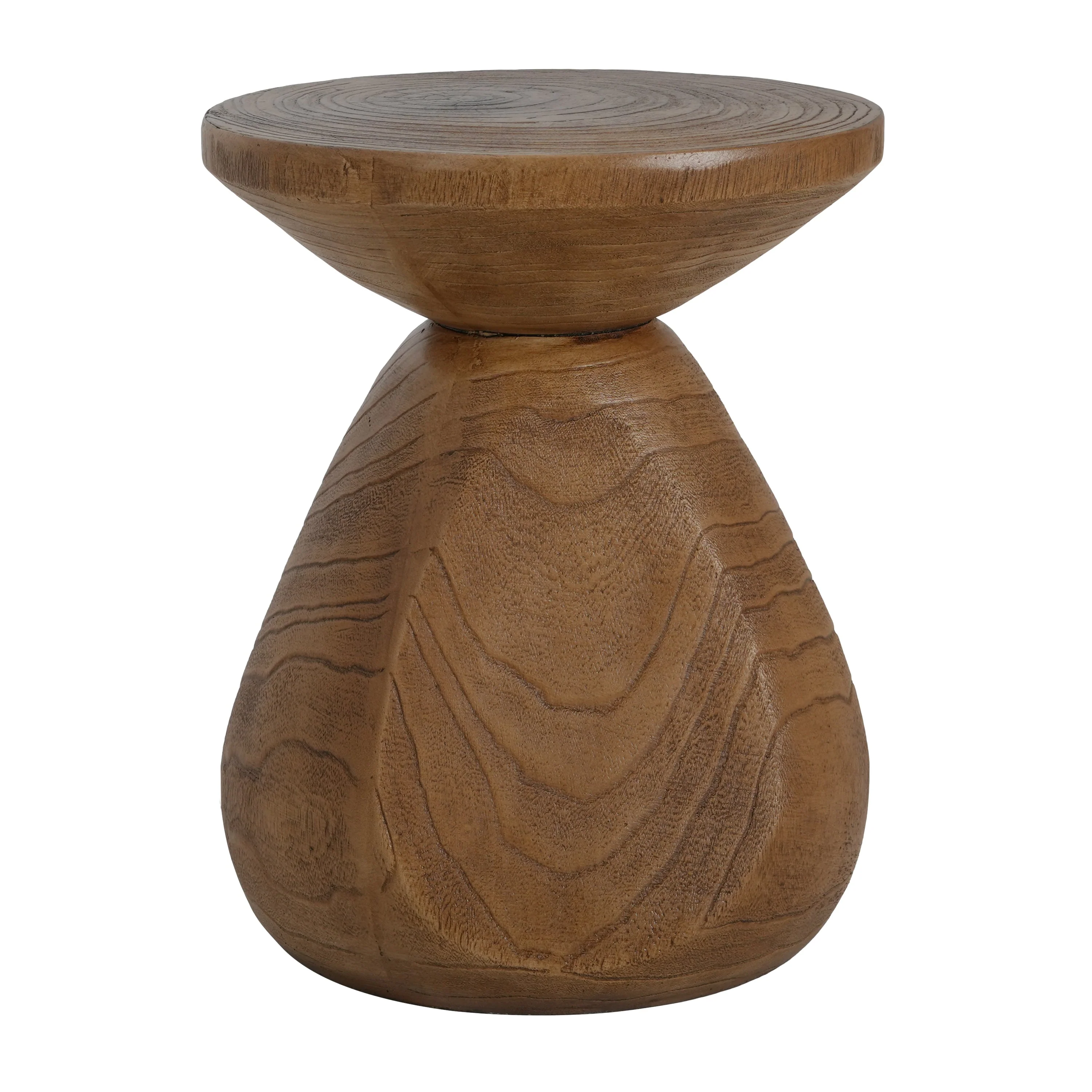 Patti Outdoor Patio MGO Wood Side Table - Image 11