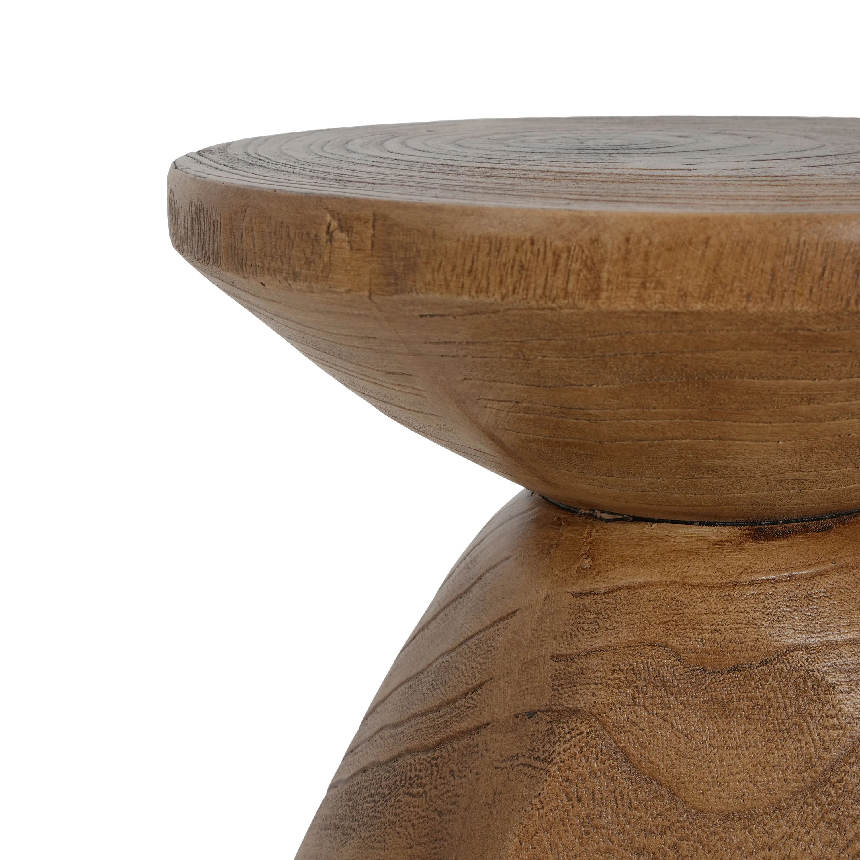 Patti Outdoor Patio MGO Wood Side Table - Image 4