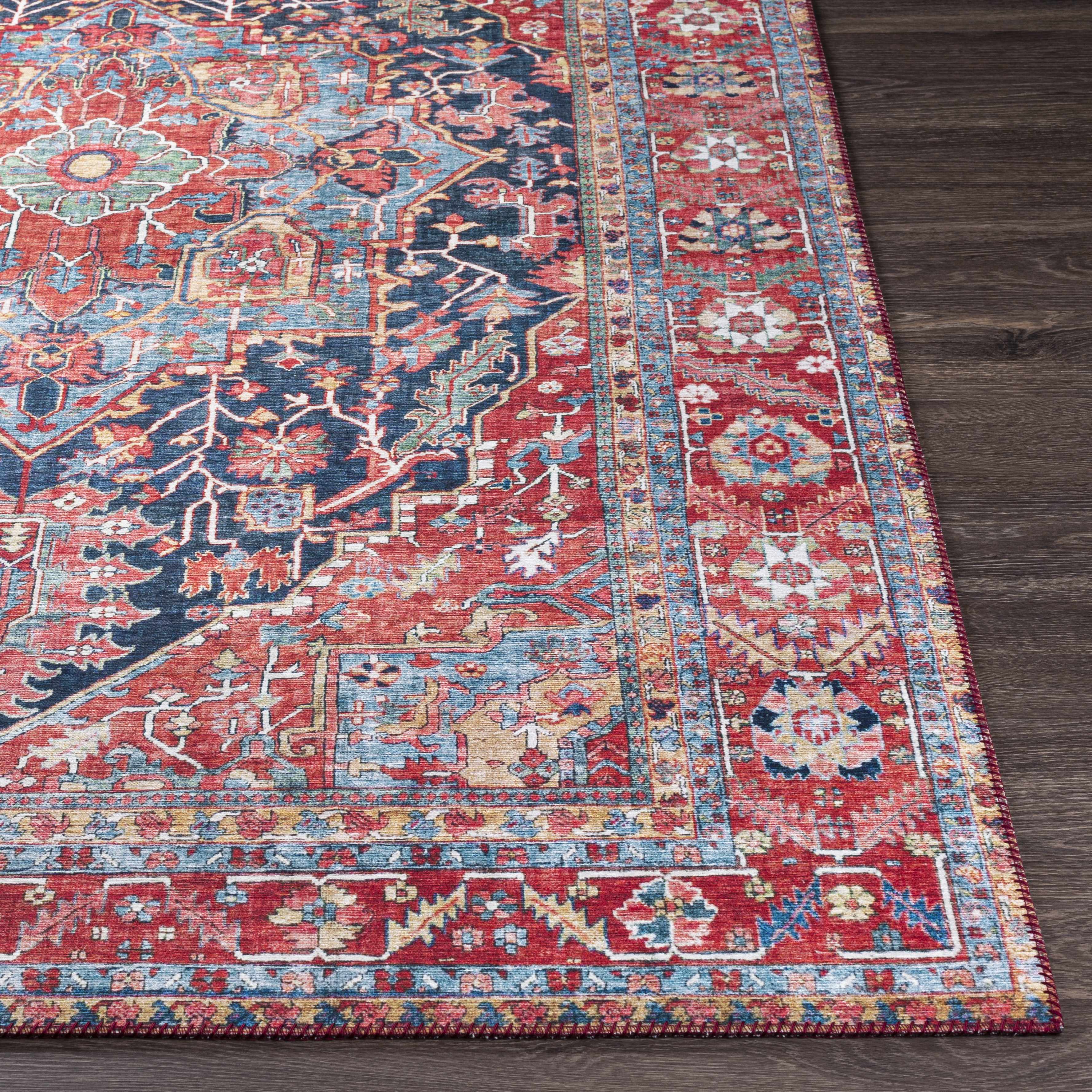Pauline Red Medallion Performance Rug - Image 10