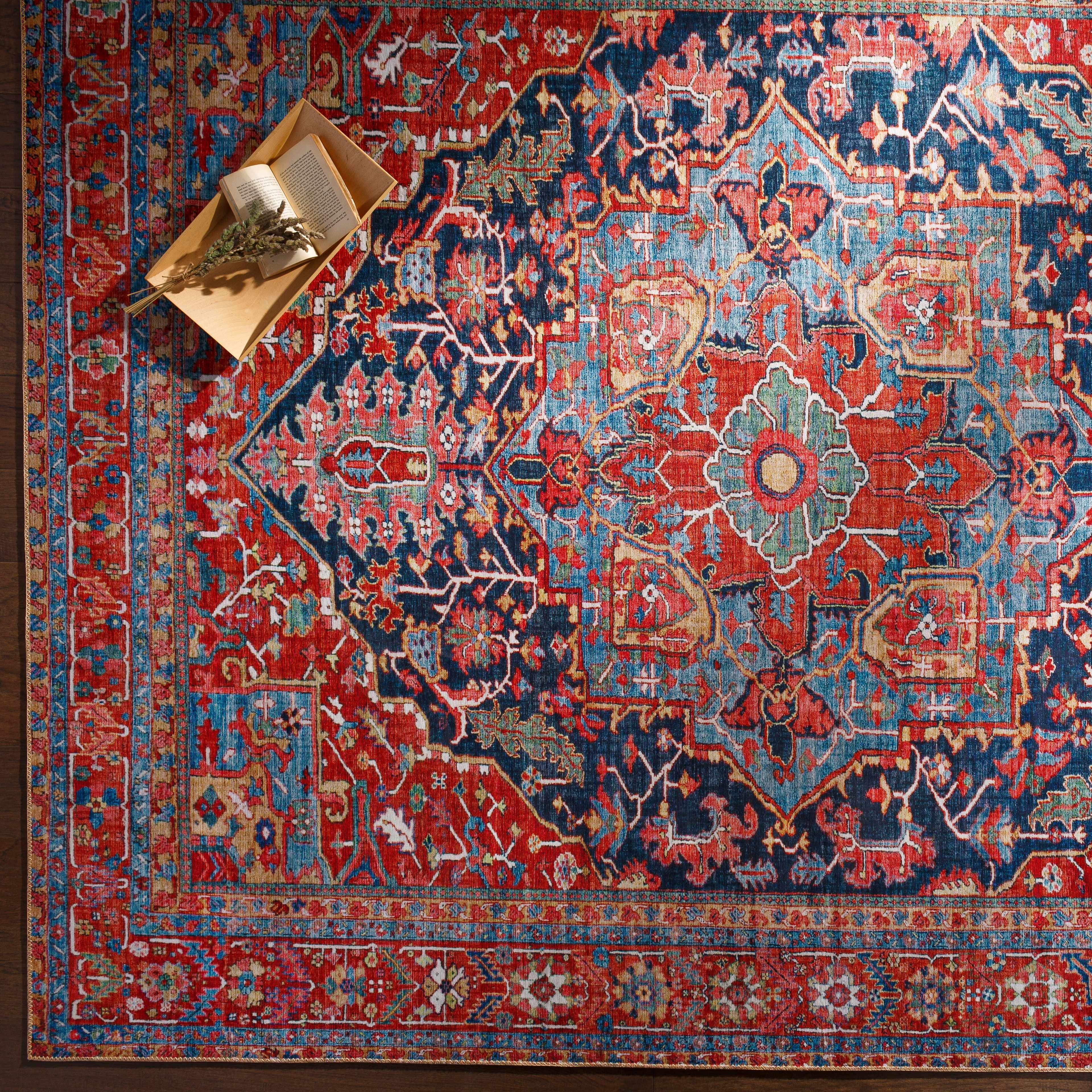 Pauline Red Medallion Performance Rug - Image 11