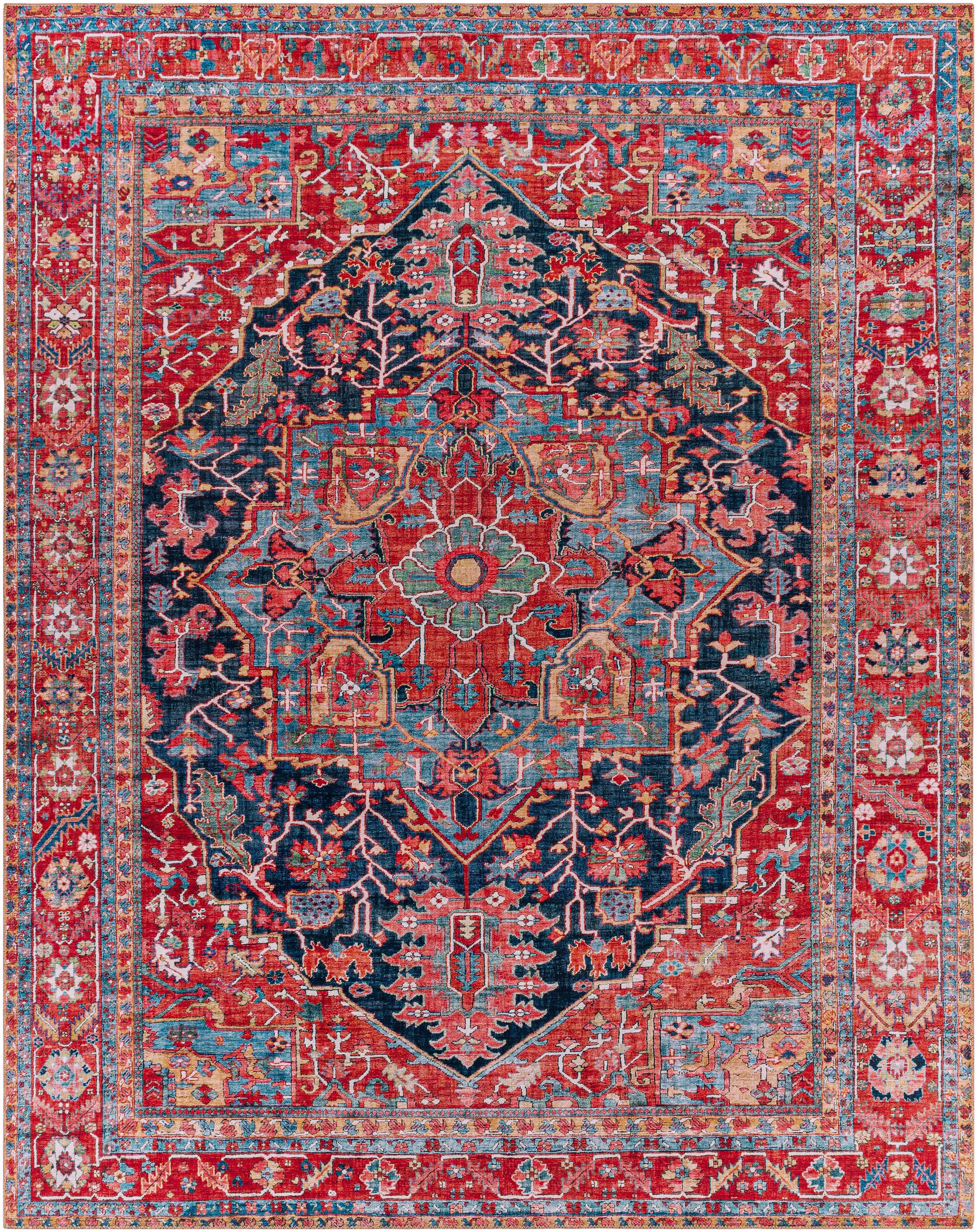 Pauline Red Medallion Performance Rug - Image 12
