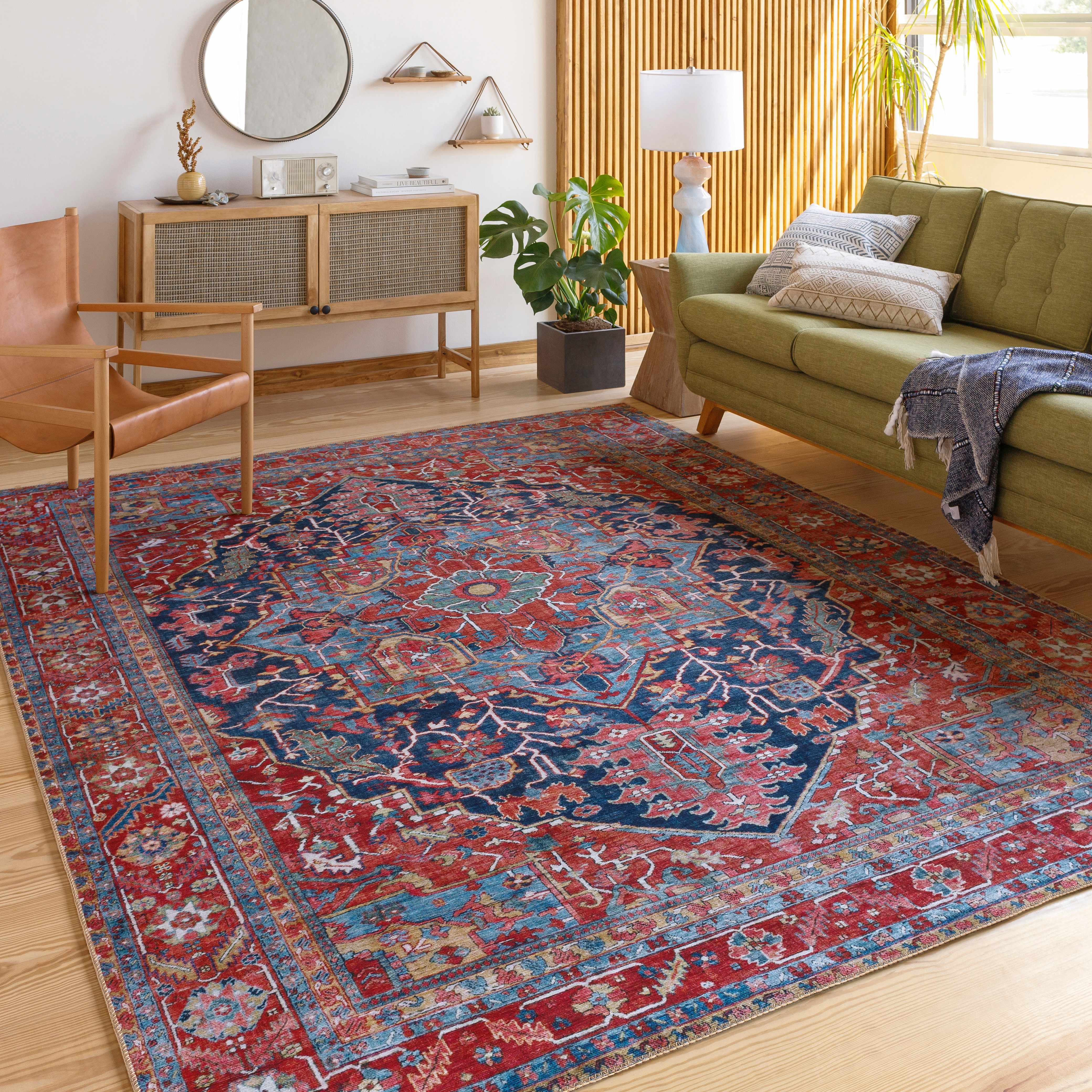Pauline Red Medallion Performance Rug - Image 2