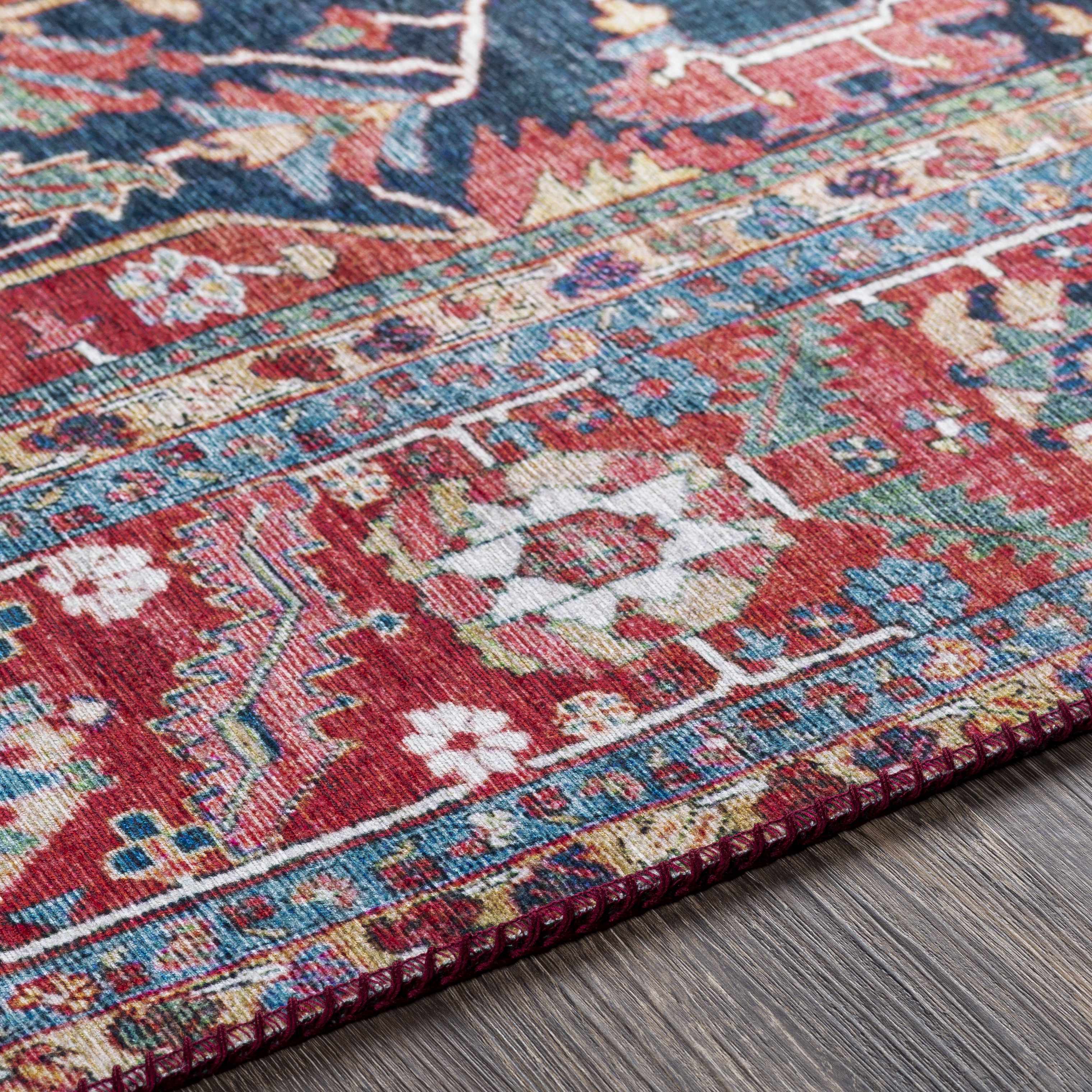 Pauline Red Medallion Performance Rug - Image 7
