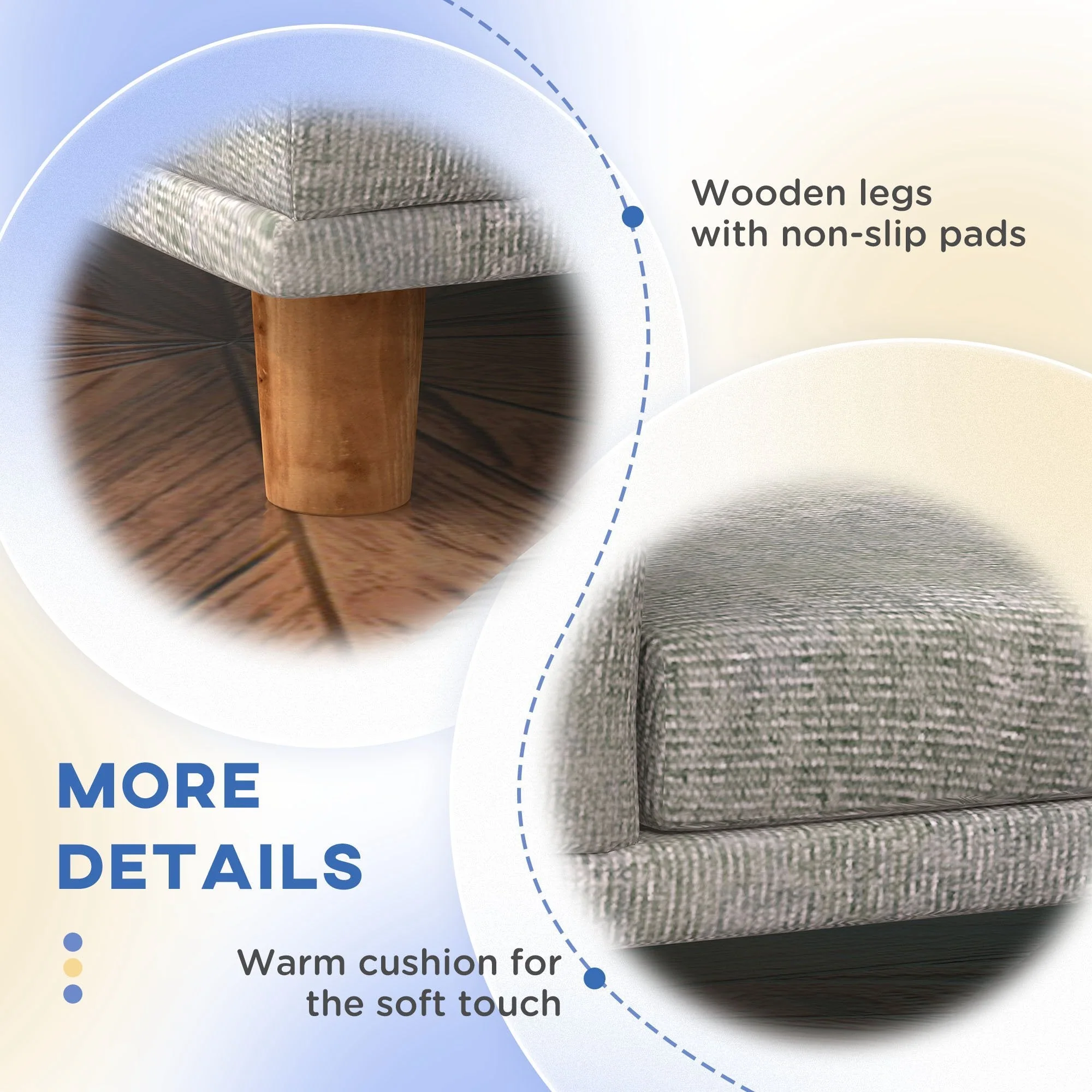 PawHut Dog Sofa Couch Pet Bed with Comfortable Luxury Cushion - Image 3