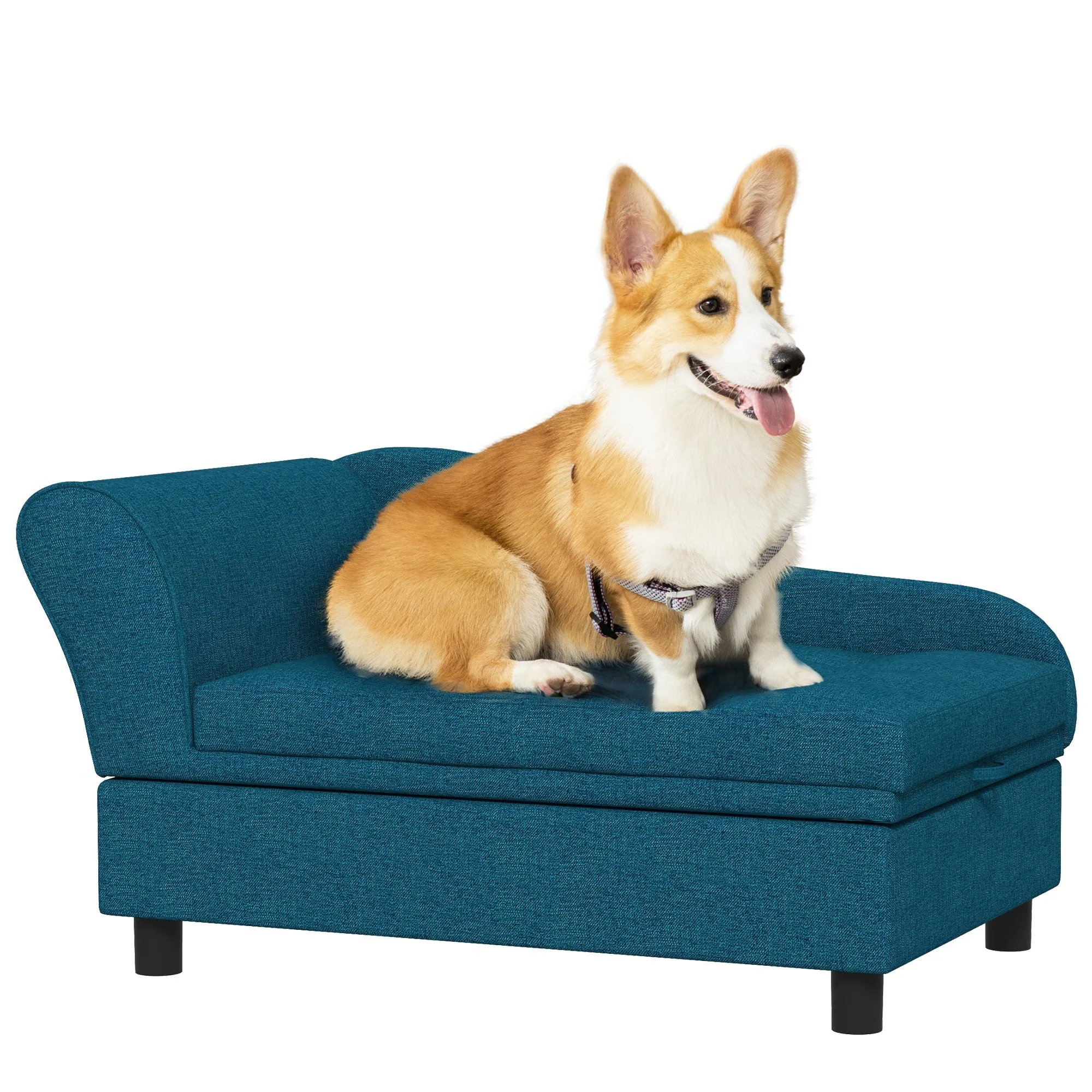 PawHut Elevated Pet Sofa Bed for Small and Medium Dogs - Image 2