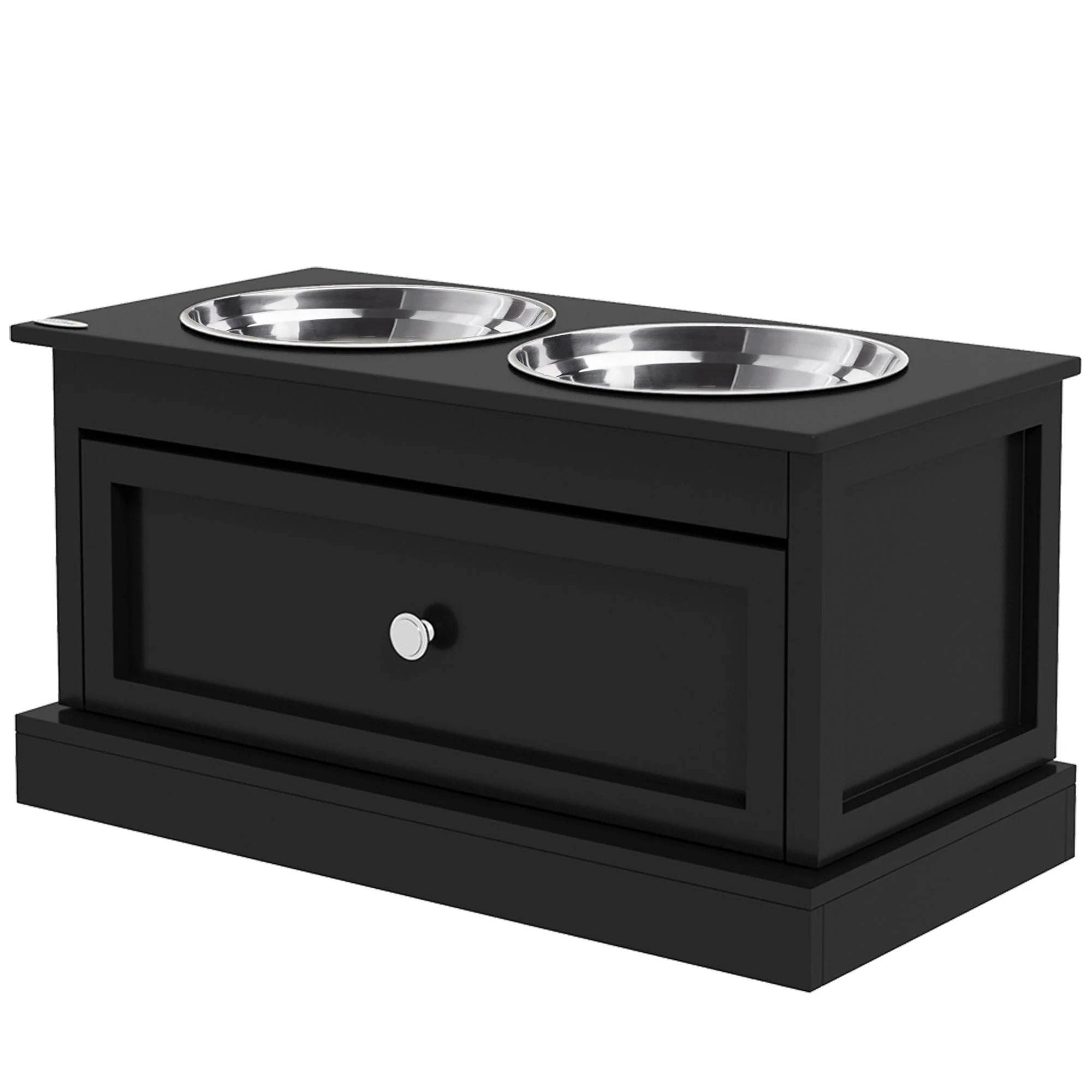 PawHut Large Elevated Dog Bowls with Storage Drawer - Image 9