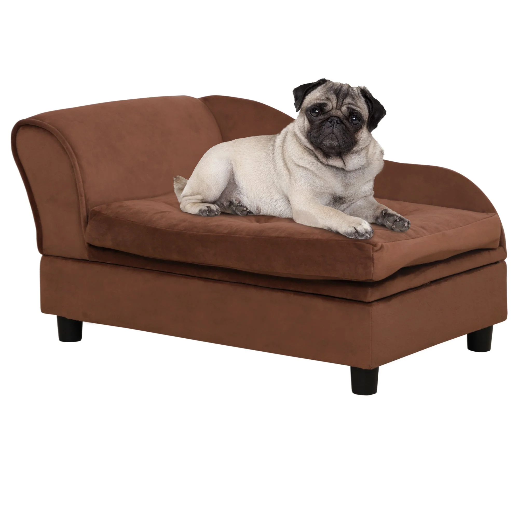 PawHut Luxury Fancy Dog Bed for Small Dogs with Hidden Storage - Image 2