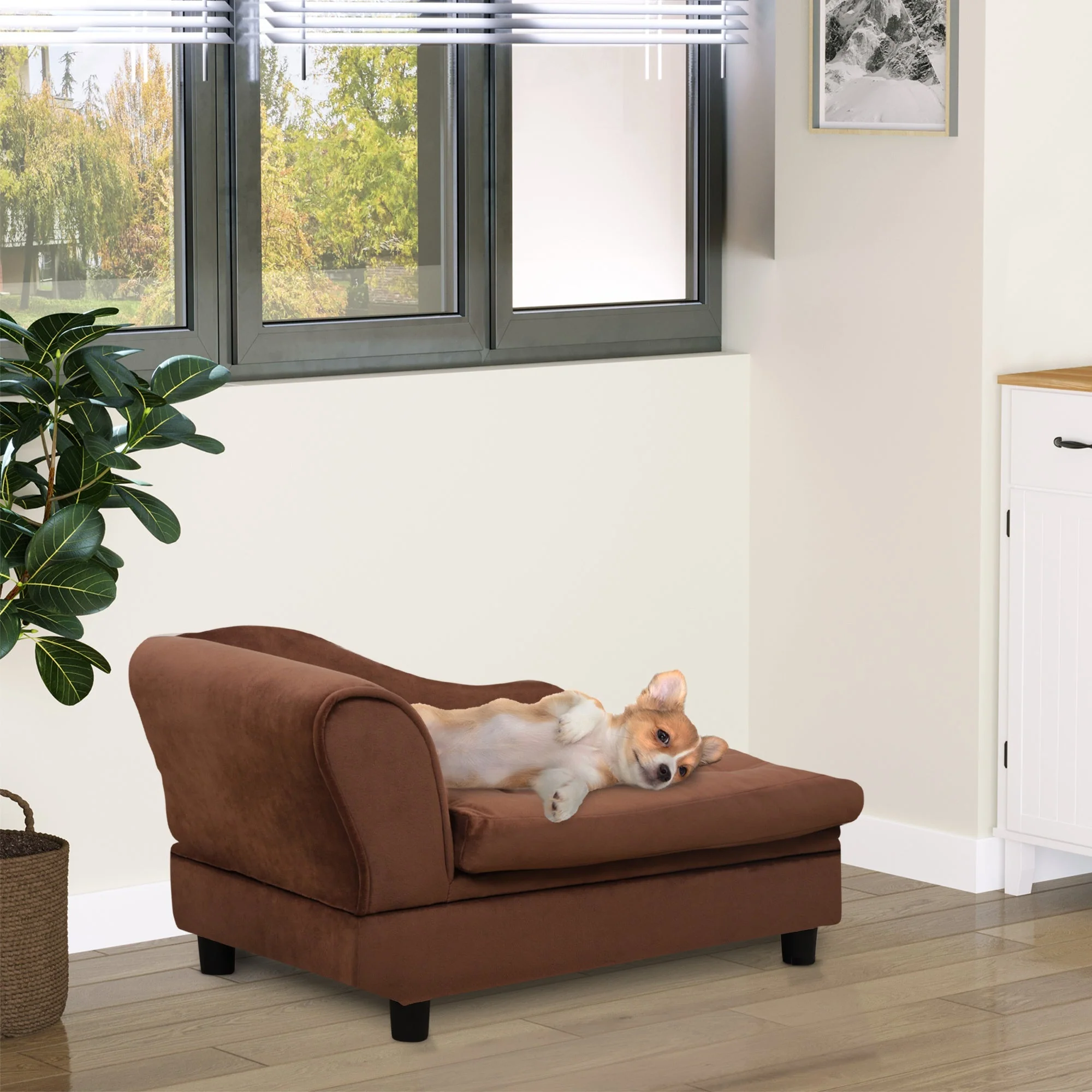 PawHut Luxury Fancy Dog Bed for Small Dogs with Hidden Storage - Image 9