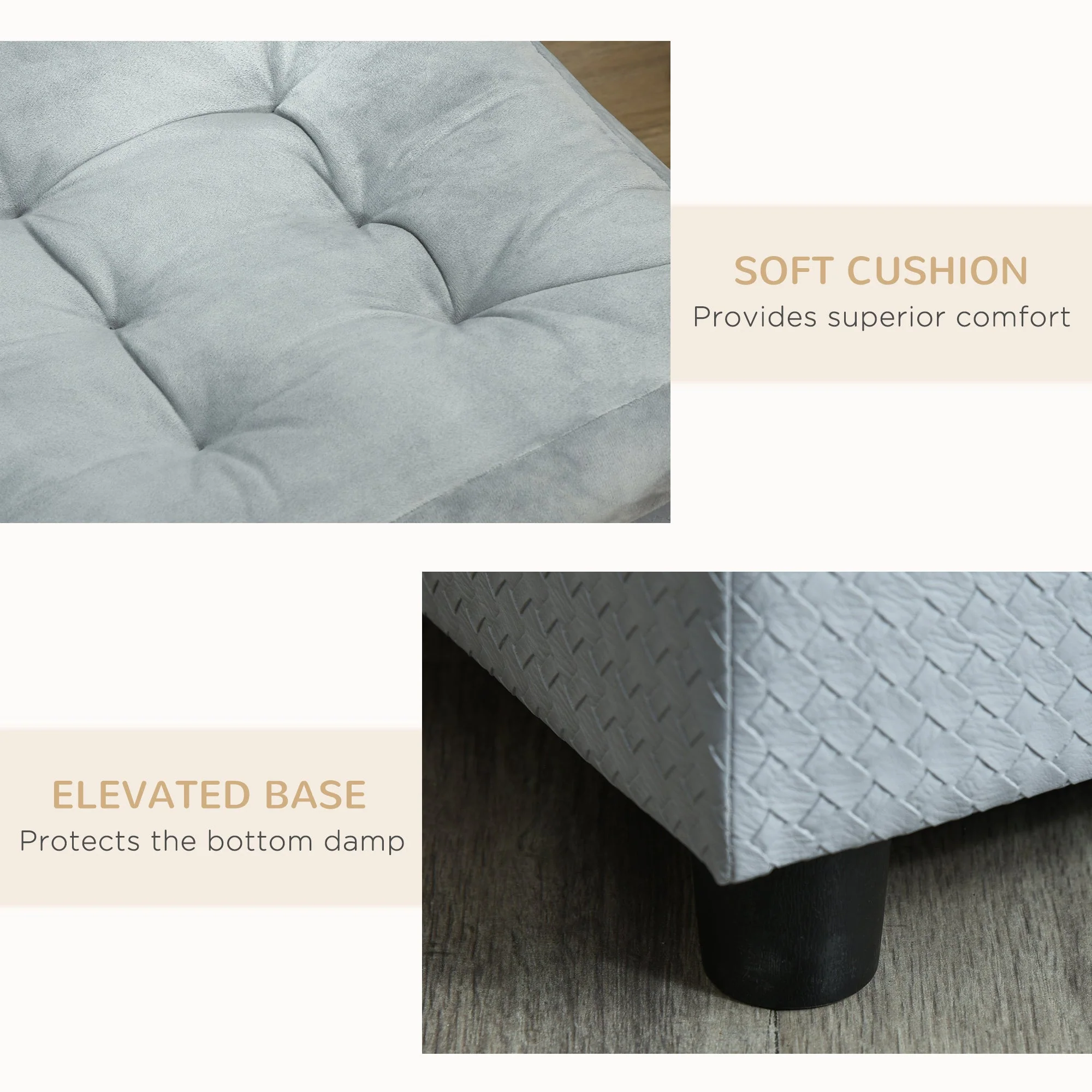 PawHut Luxury Fancy Dog Bed for Small Dogs with Hidden Storage - Image 7