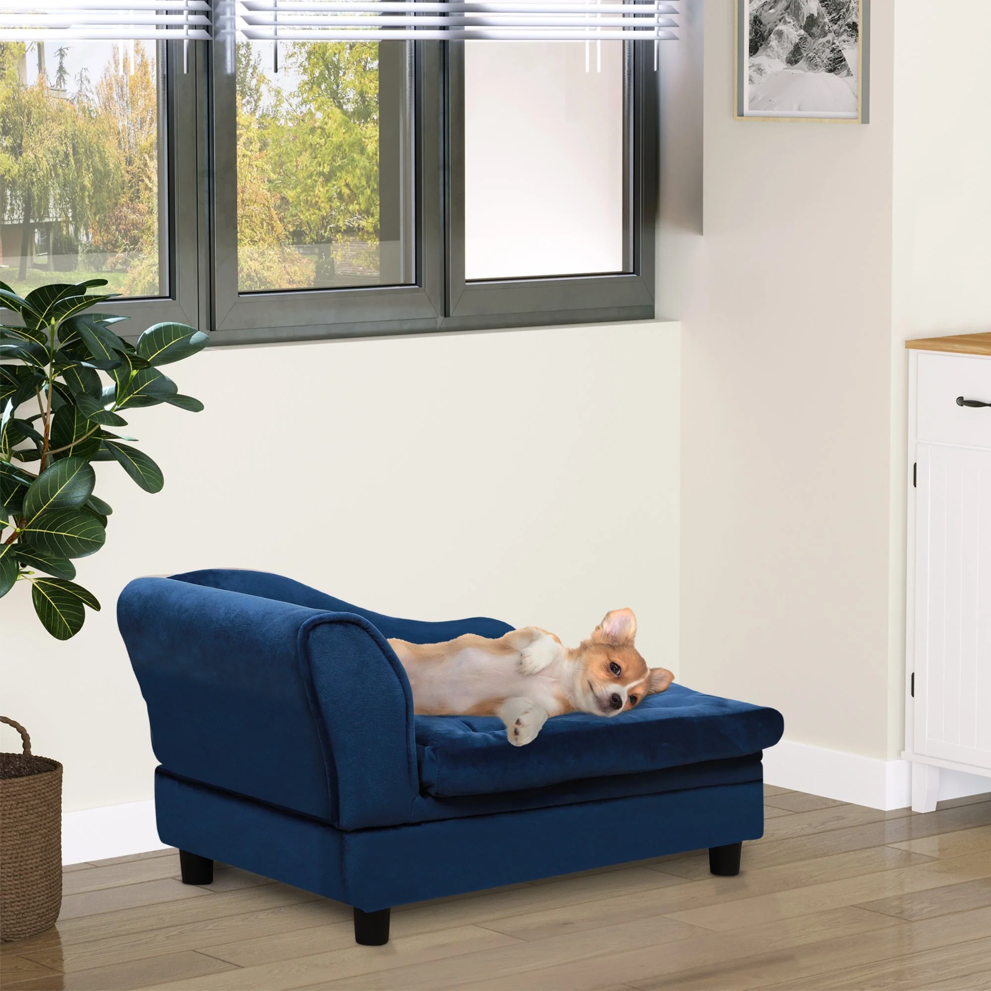 PawHut Luxury Fancy Dog Bed for Small Dogs with Hidden Storage - Image 4