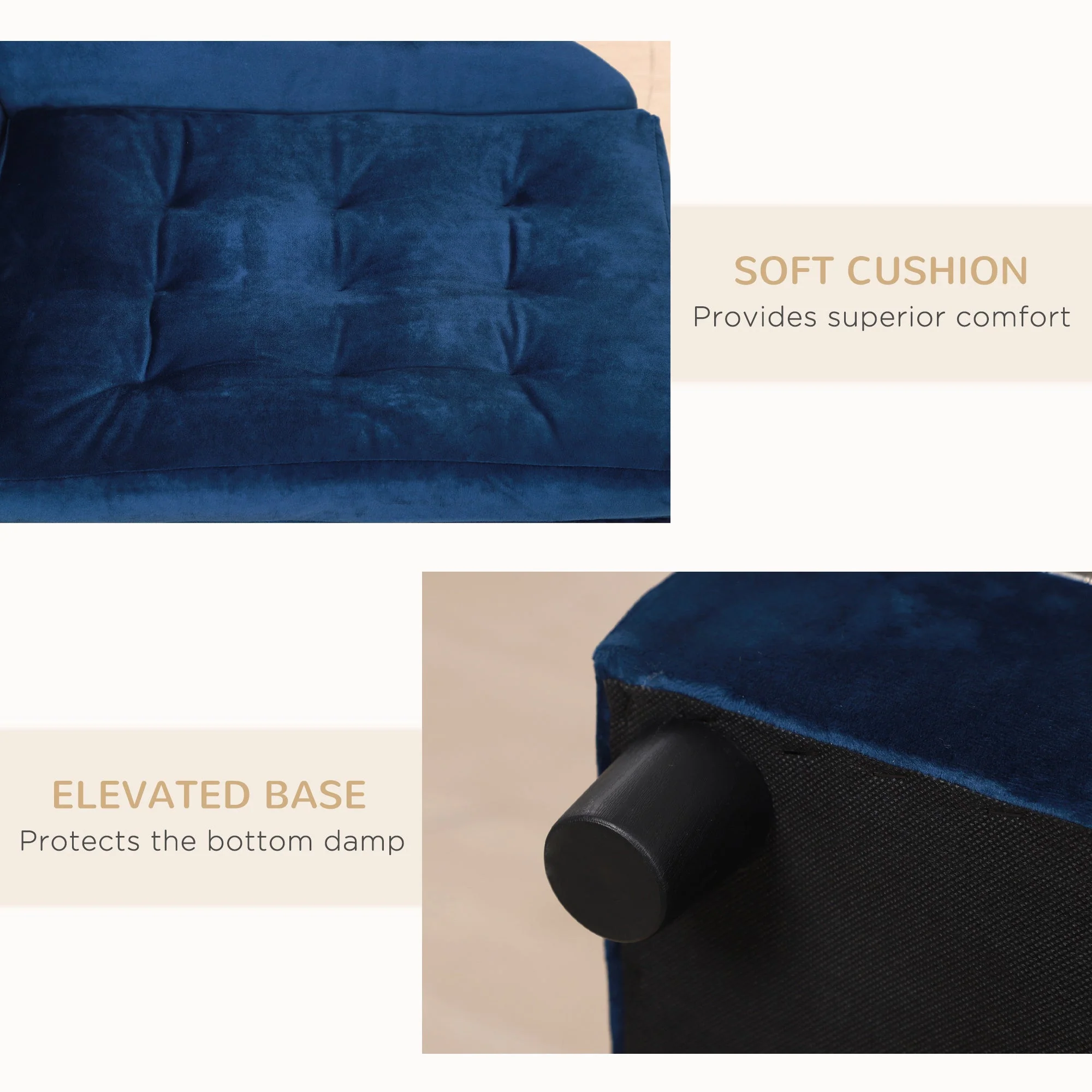 PawHut Luxury Fancy Dog Bed for Small Dogs with Hidden Storage - Image 8