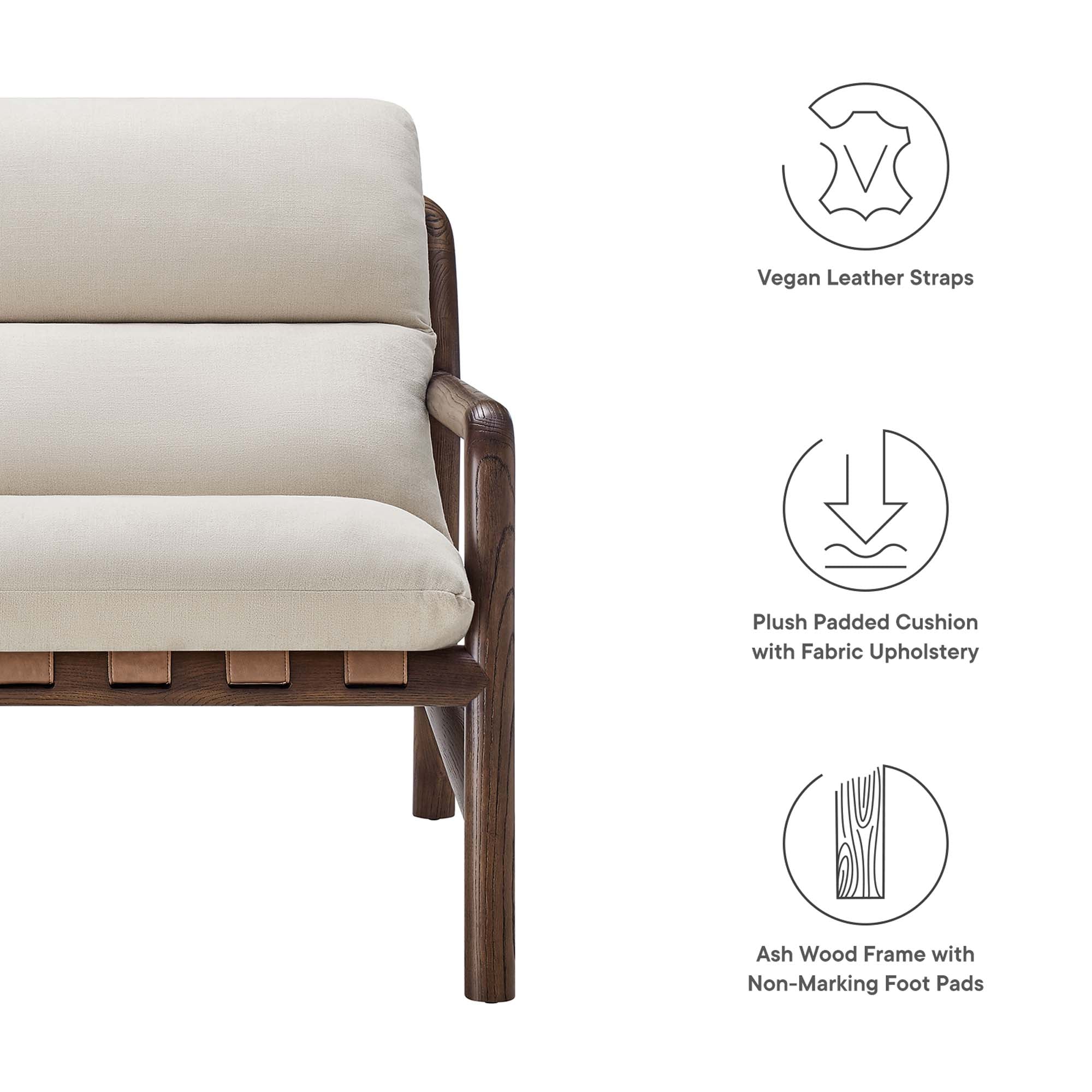 Paxton Wood Sling Chair by Modway - Image 2
