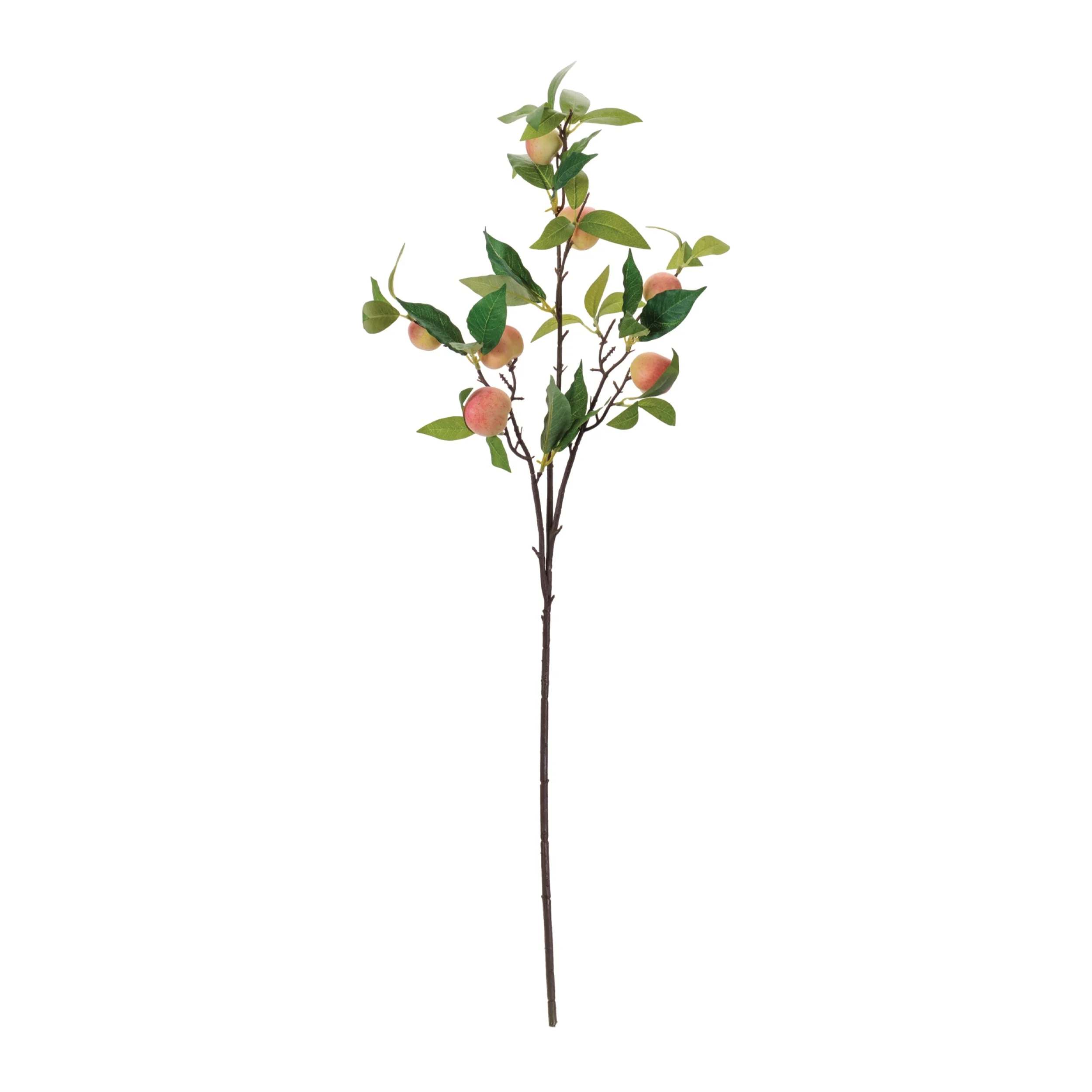 Peach Fruit Foliage Branch (Set of 6) - Image 2