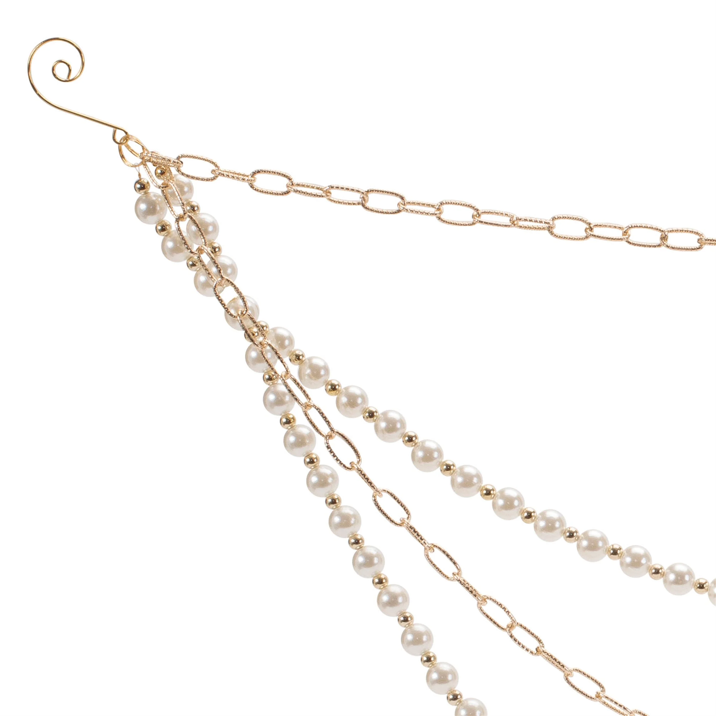 Pearl Bead and Chain Link Garland (Set of 2) - Image 2
