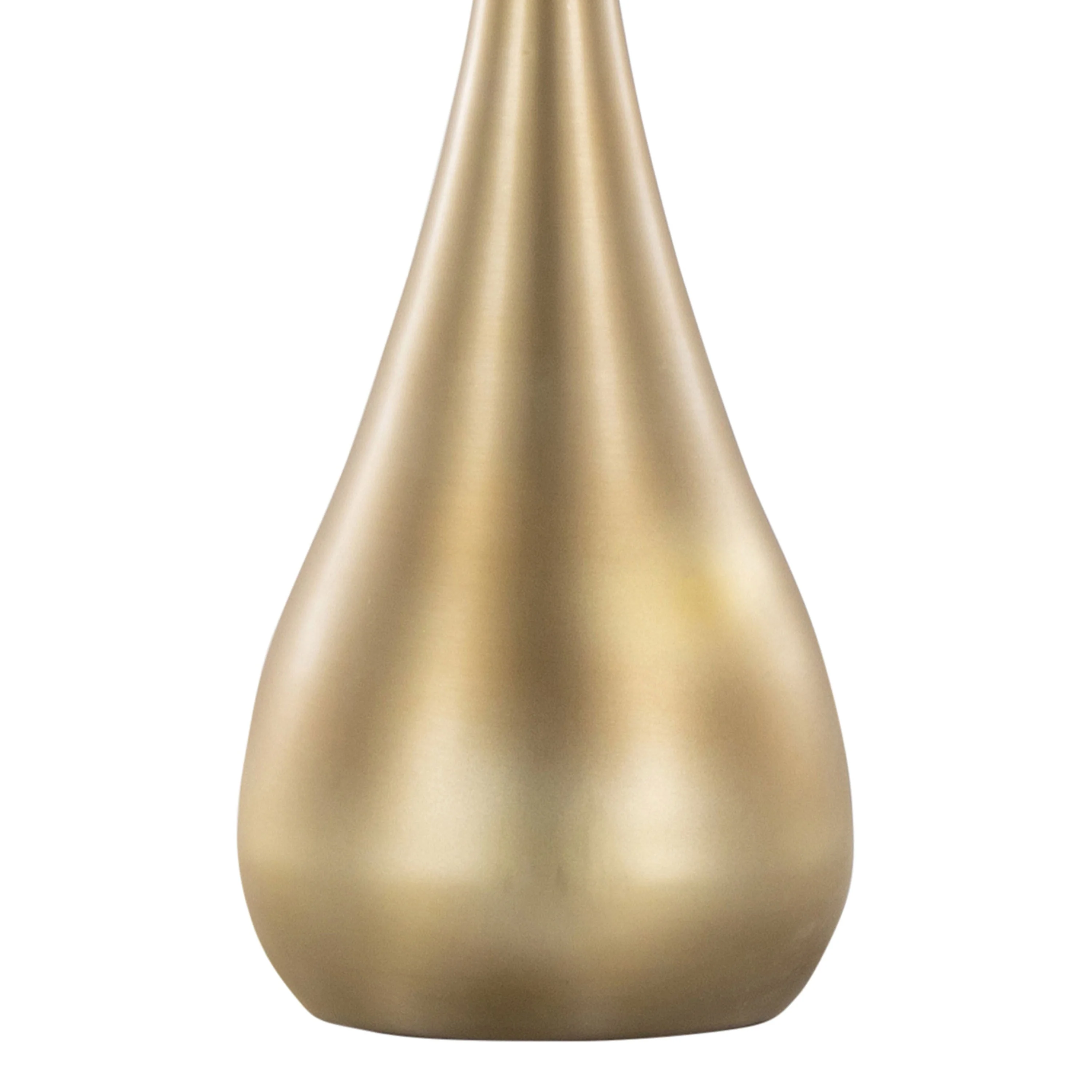 Pebble 29" Contemporary Metal Table Lamp Set in Gold with White Linen Shade - Set of 2 - Image 4