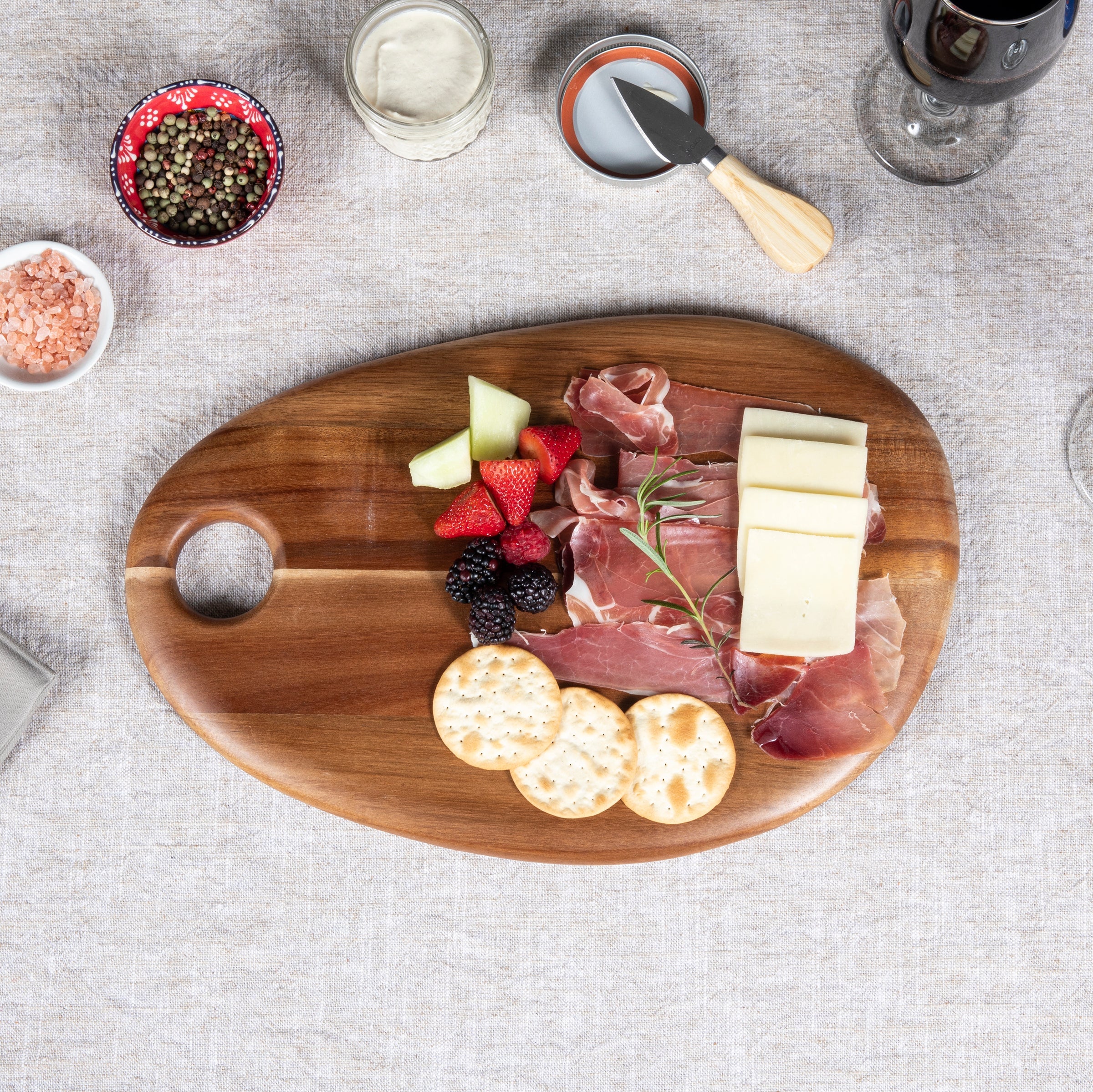 Pebble Shaped Acacia Serving Board 15" x 10" - Image 2
