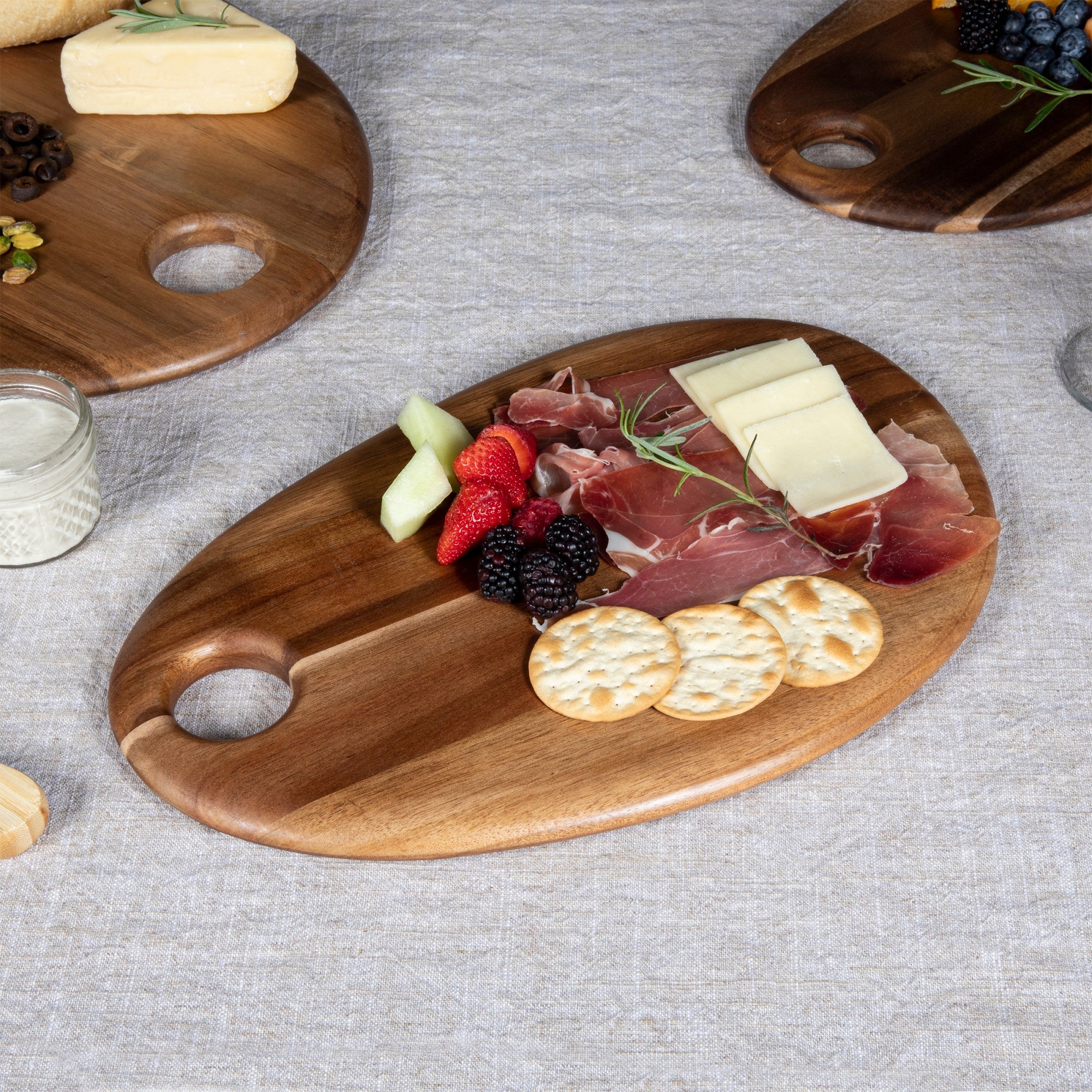 Pebble Shaped Acacia Serving Board 15" x 10" - Image 3