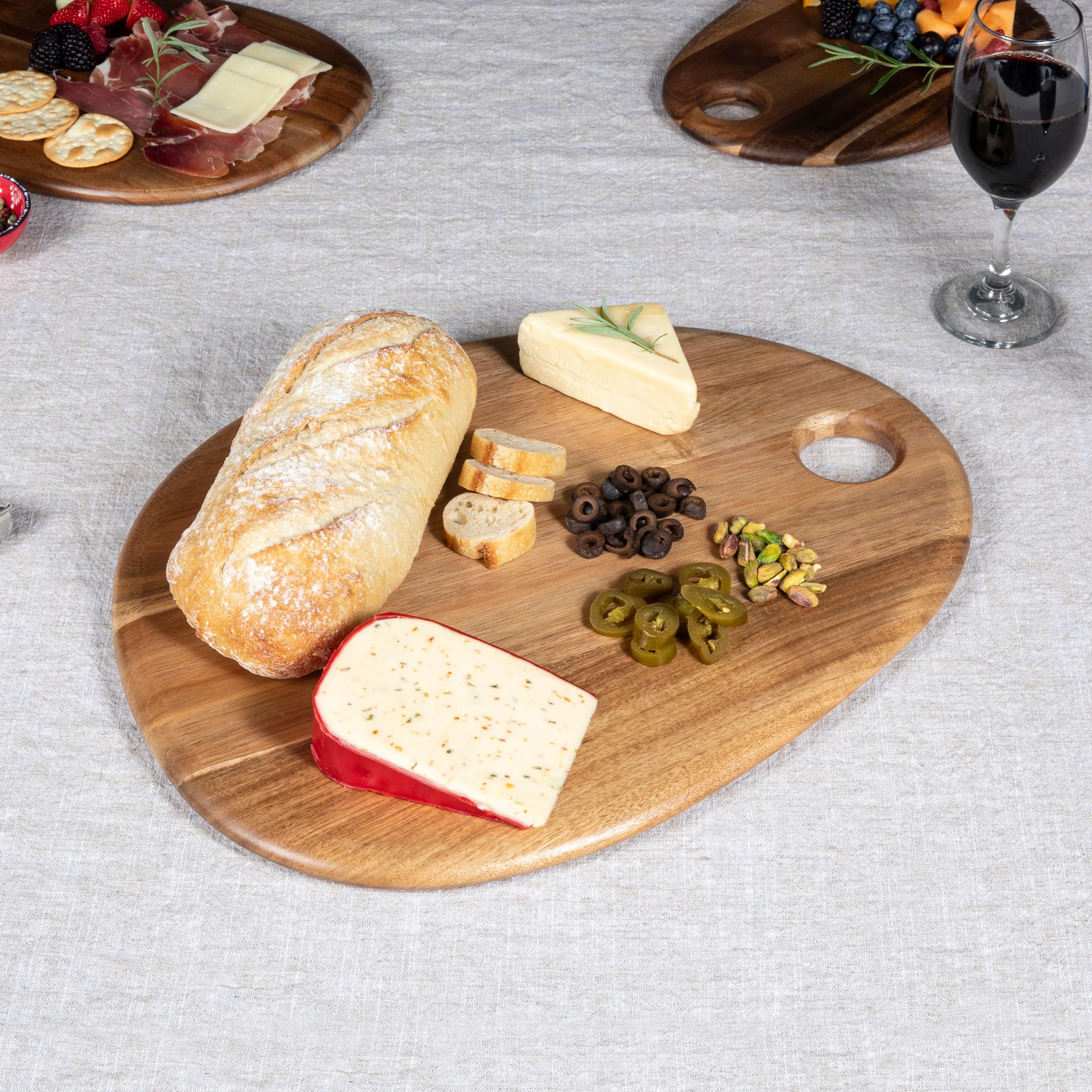 Pebble Shaped Acacia Serving Board 18" x 15" - Image 2