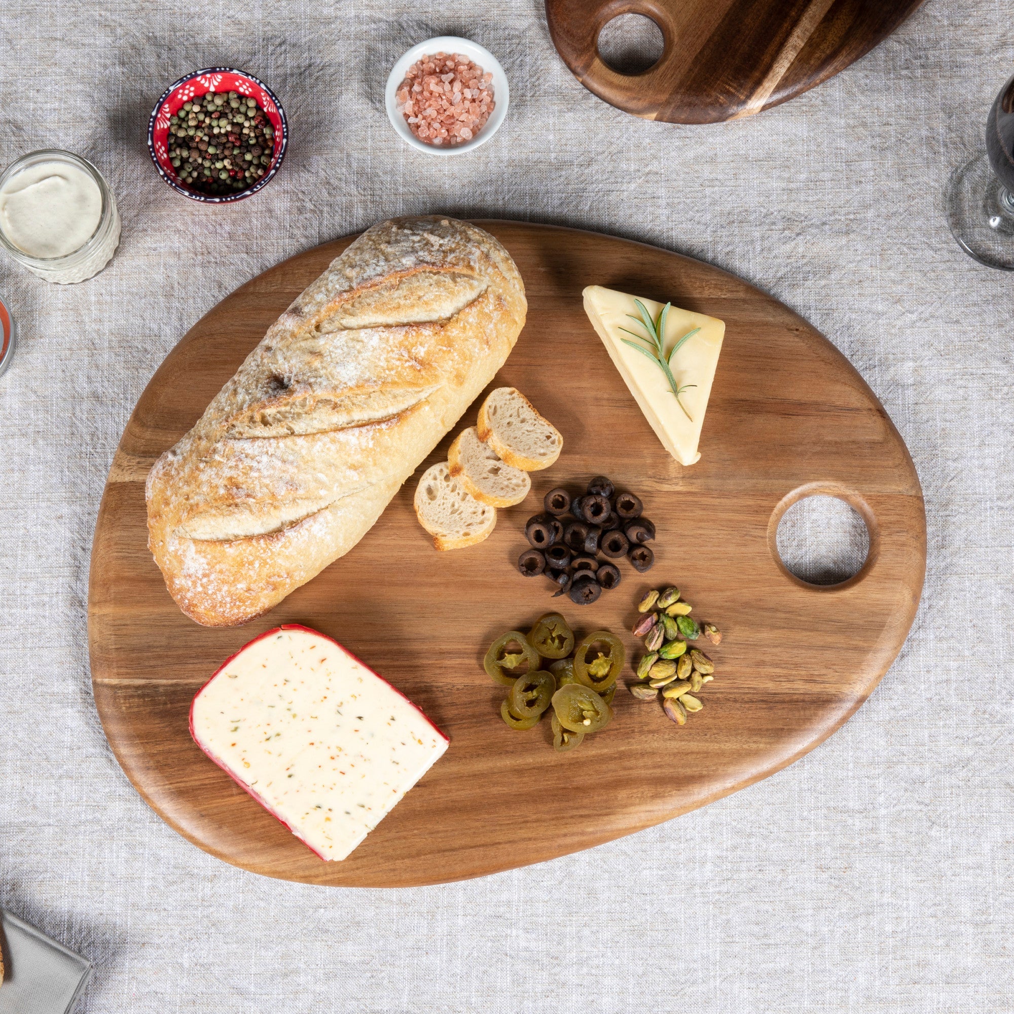 Pebble Shaped Acacia Serving Board 18" x 15" - Image 3