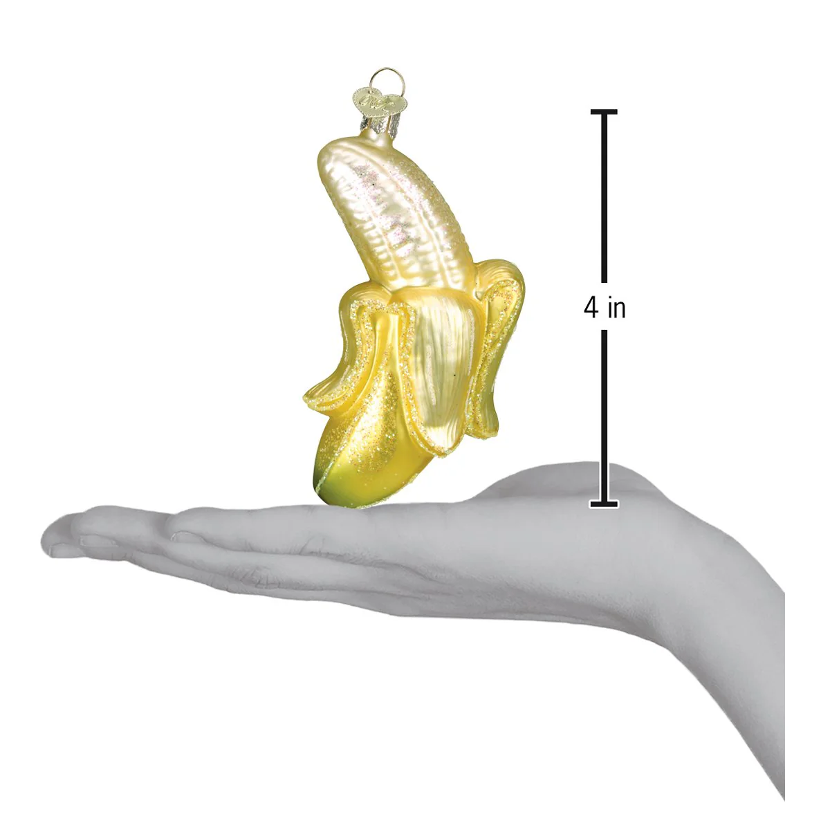 Peeled Banana Ornament 4x2x1.5 Inches by Old World Christmas - Image 4