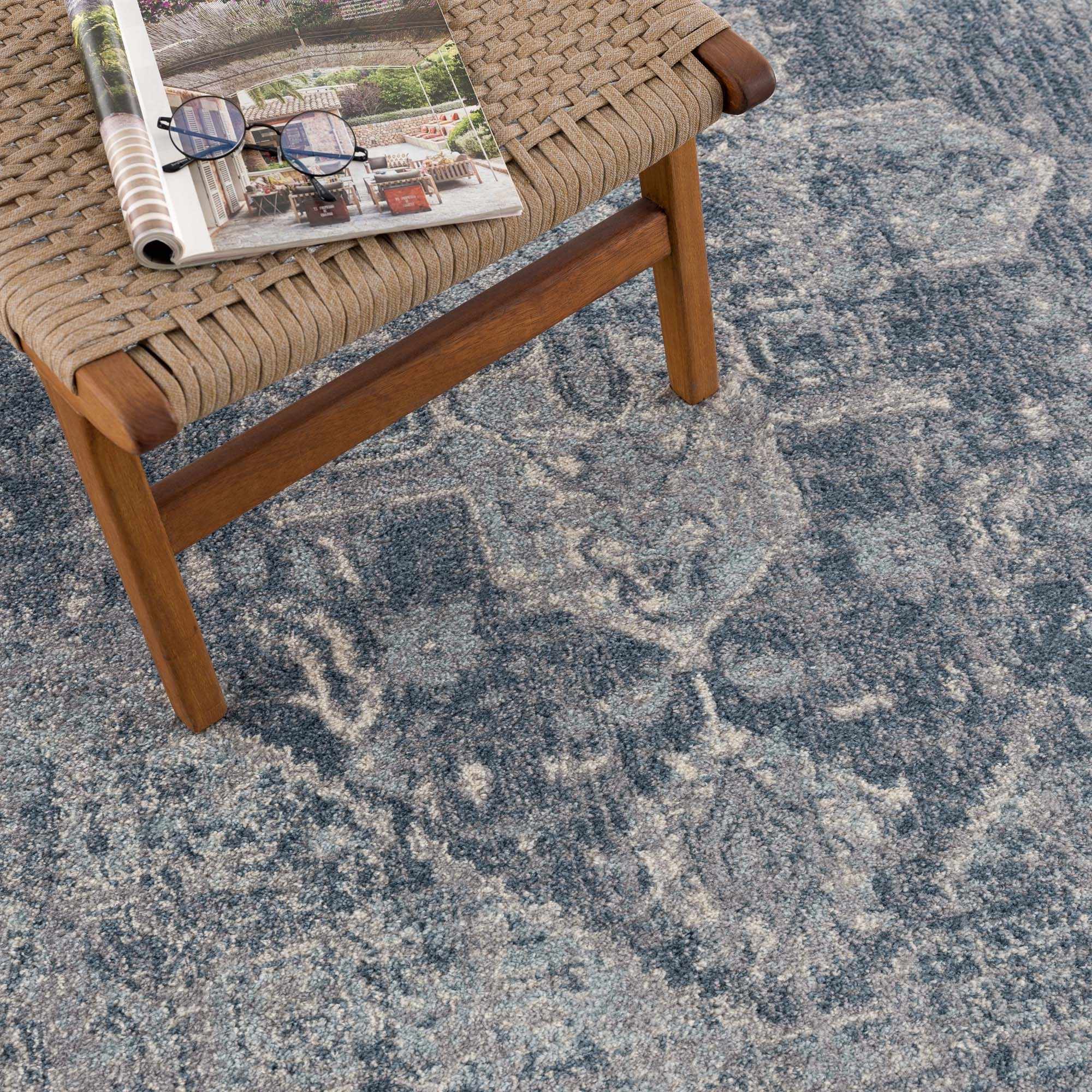 Peeta Blue Medallion Area Rug - Image 10