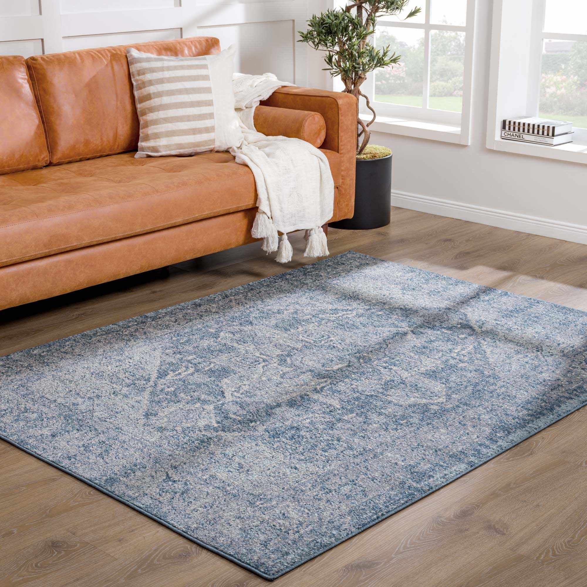 Peeta Blue Medallion Area Rug - Image 3