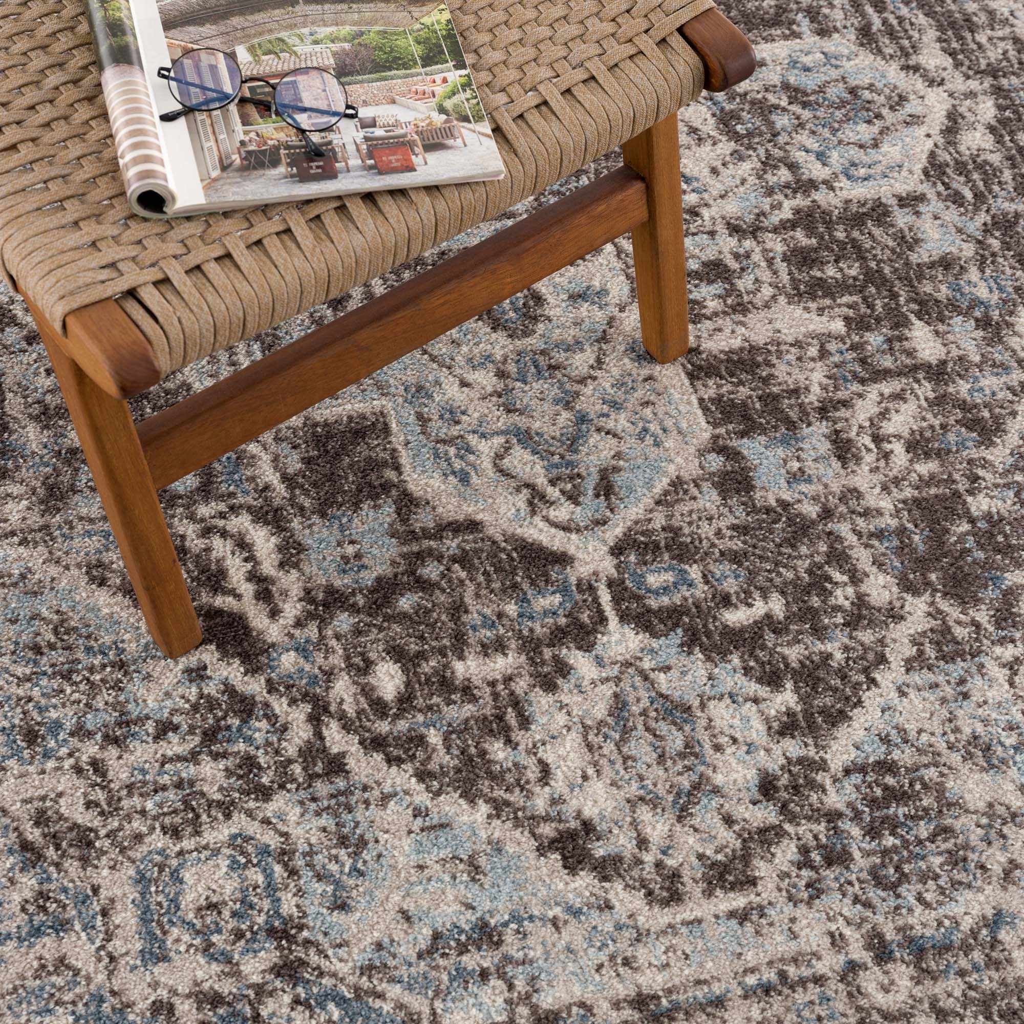 Peeta Dark Brown Medallion Area Rug - Image 10
