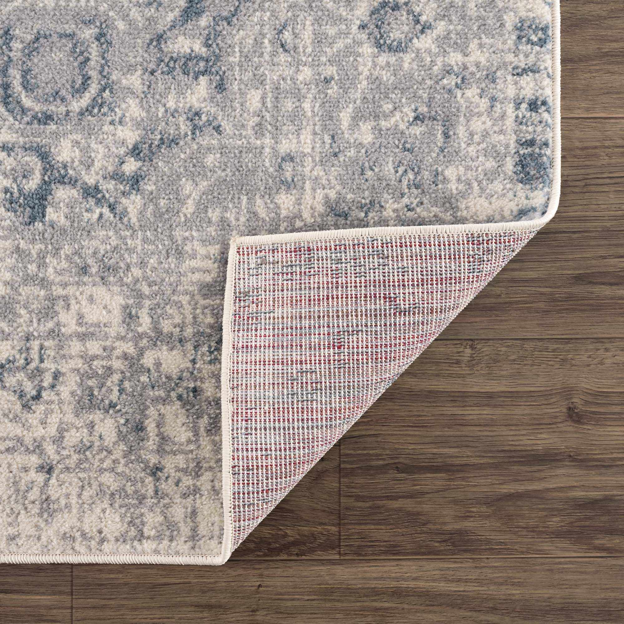 Peeta Gray Blue Medallion Area Rug - Image 4