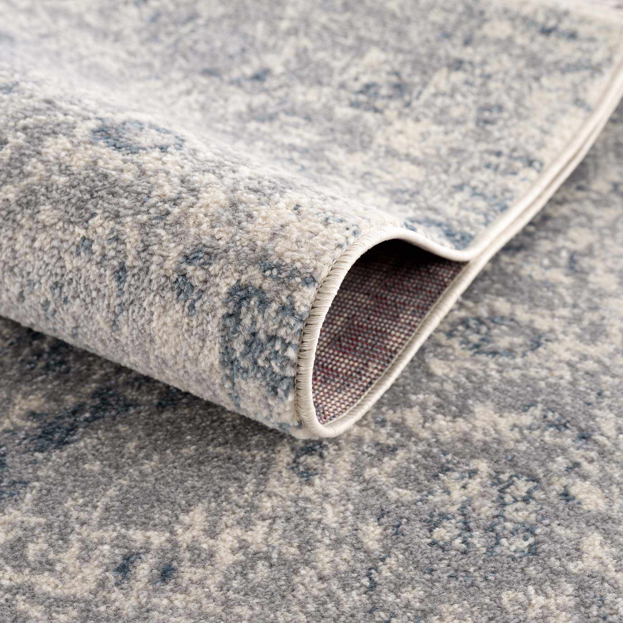 Peeta Gray Blue Medallion Area Rug - Image 5