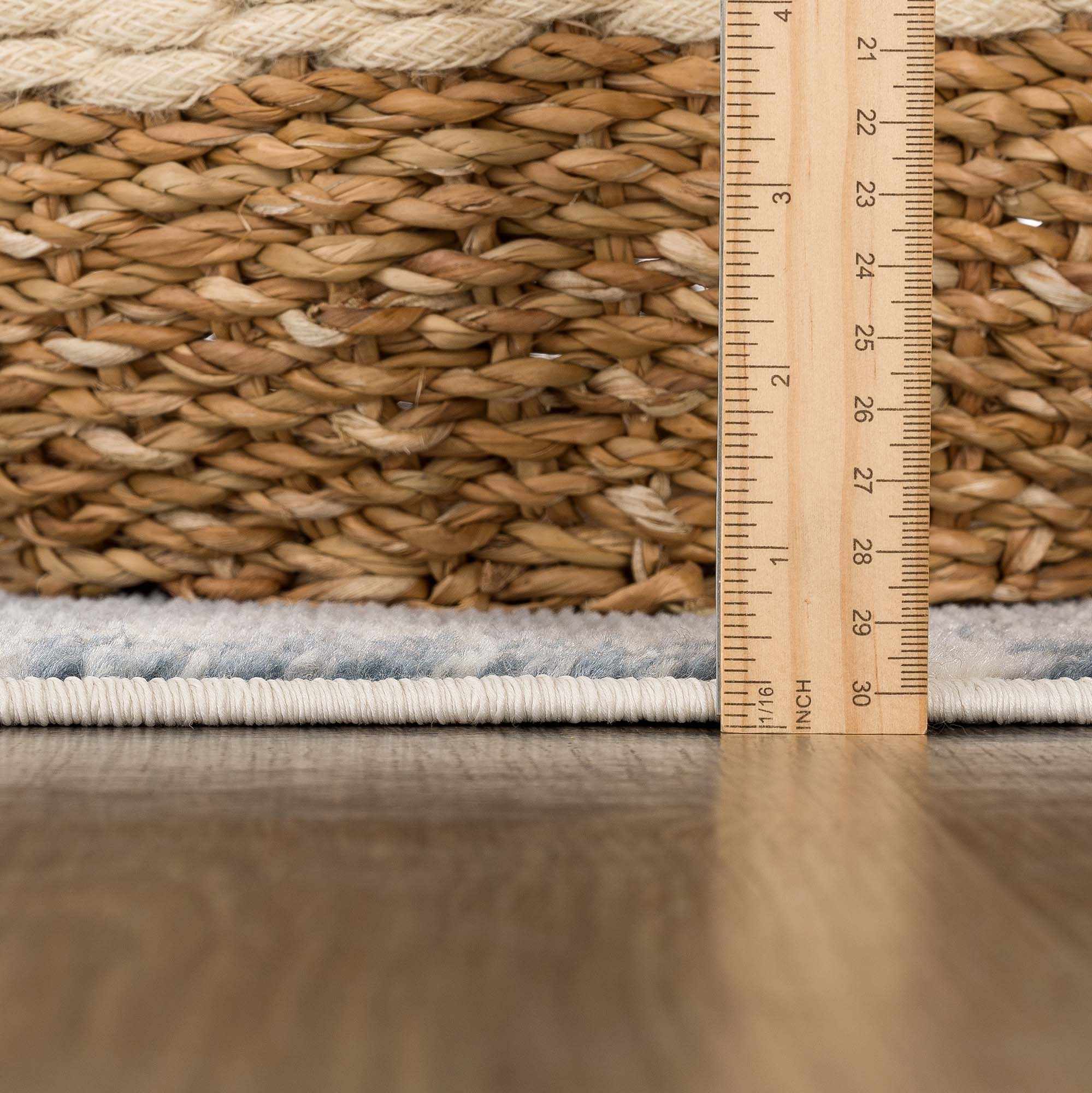Peeta Gray Blue Medallion Area Rug - Image 8
