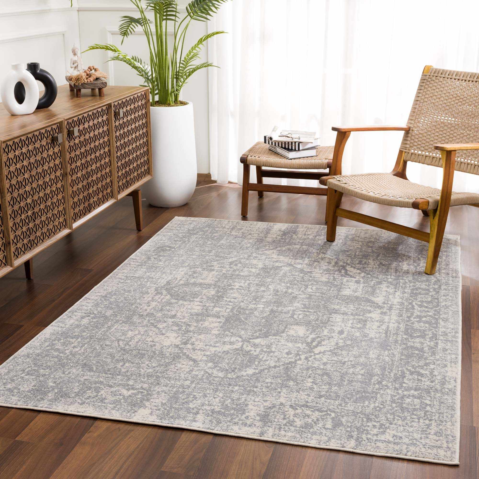 Peeta Gray Medallion Area Rug - Image 2