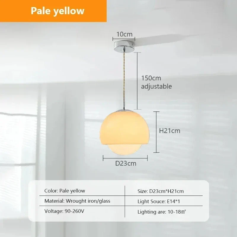 Pendant Lights Orange Round Ball Hanging Lamp for Restaurant Cafe Bar Bedroom Decor - Image 8