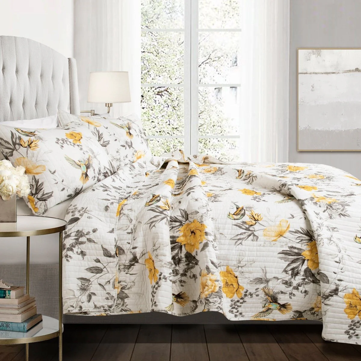 Penrose Floral 3 Piece Quilt Set - Image 2