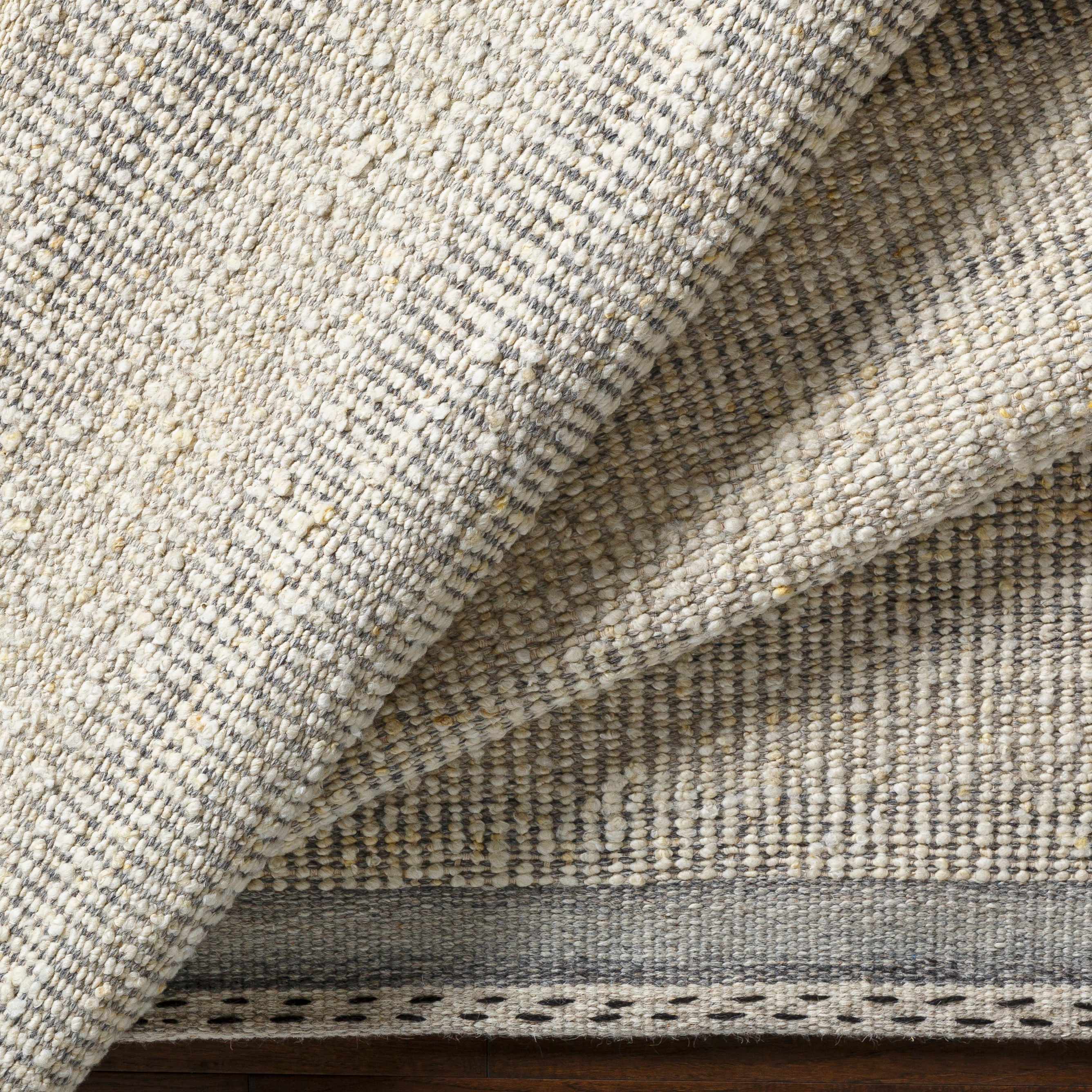 Penticton Cream Flat Woven Wool Rug - Image 11