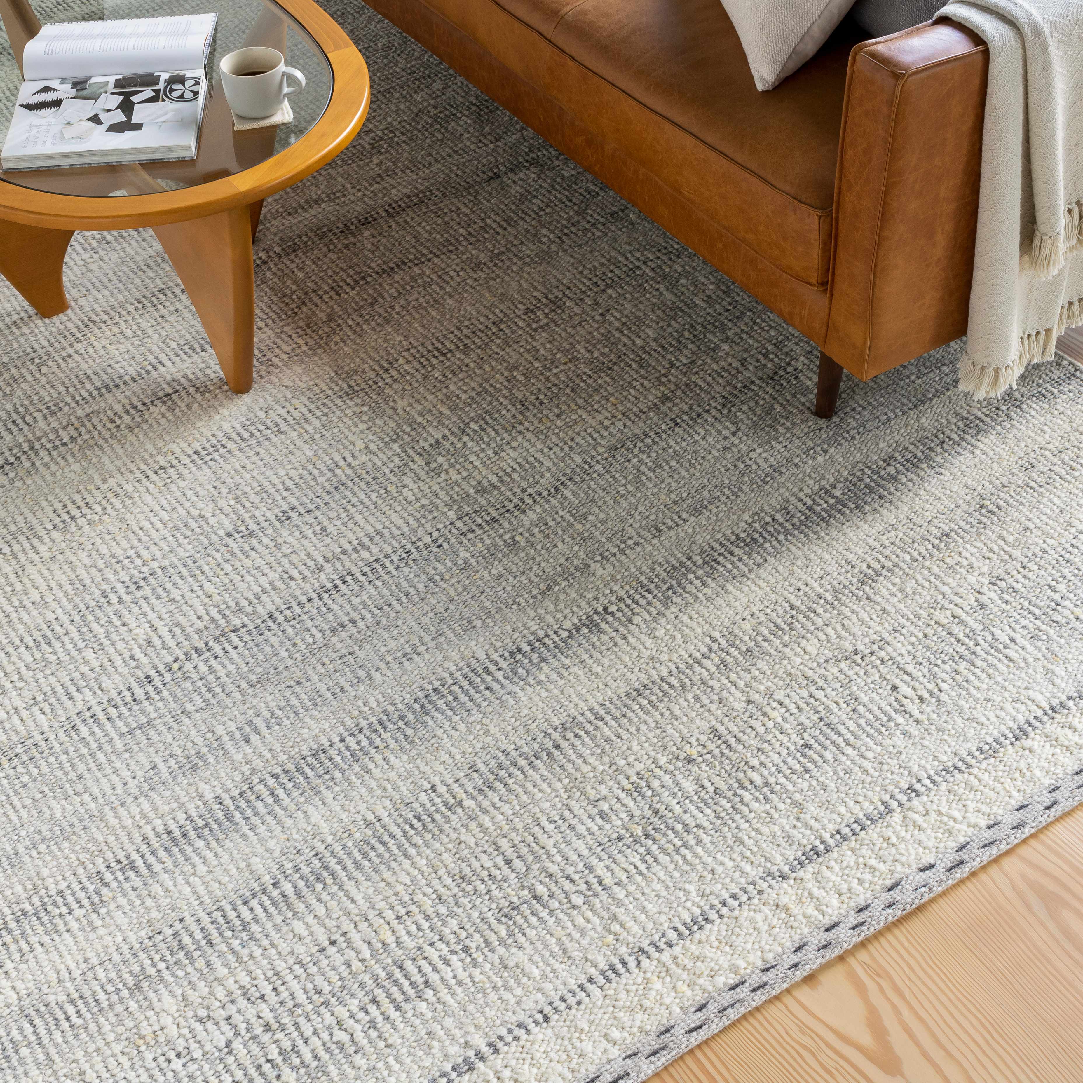 Penticton Cream Flat Woven Wool Rug - Image 3