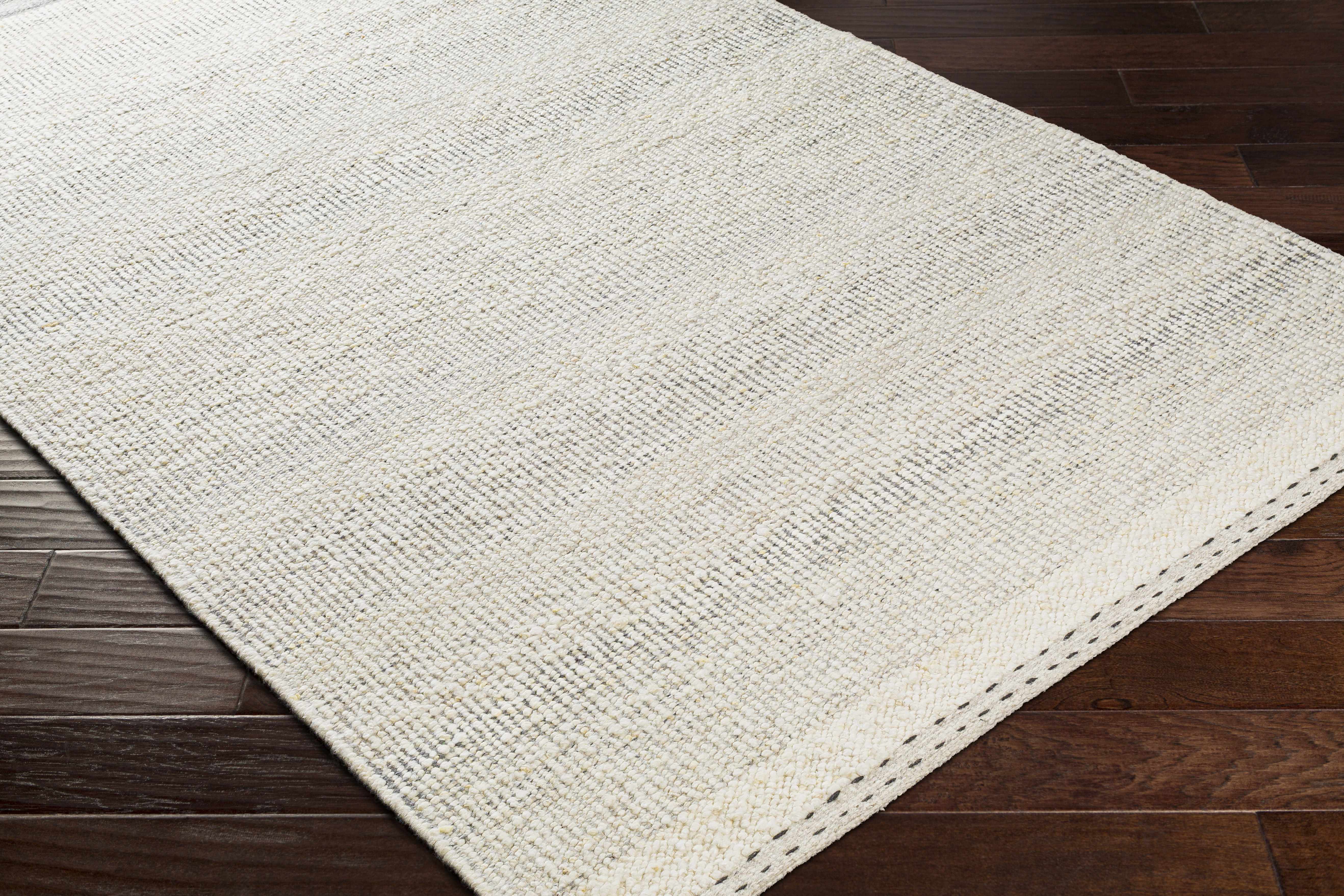 Penticton Cream Flat Woven Wool Rug - Image 8