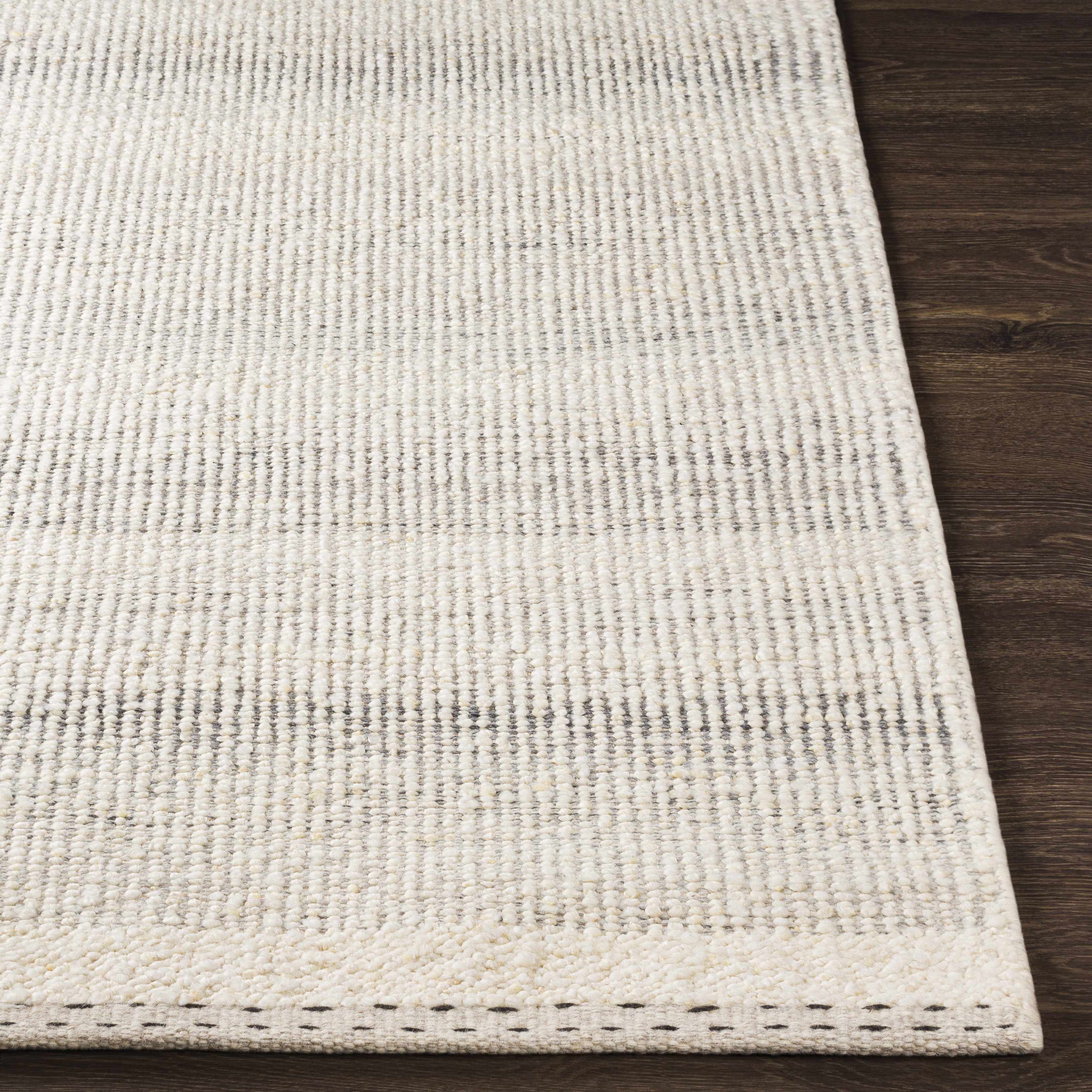 Penticton Cream Flat Woven Wool Rug - Image 9