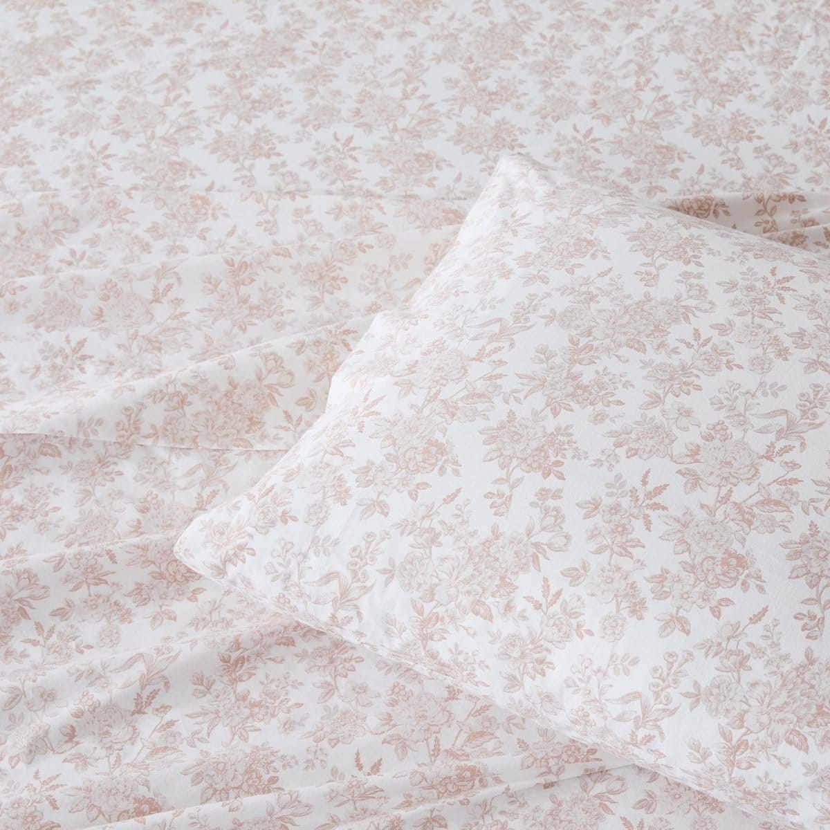 Peony Toile Cotton Sheet Set - Image 13