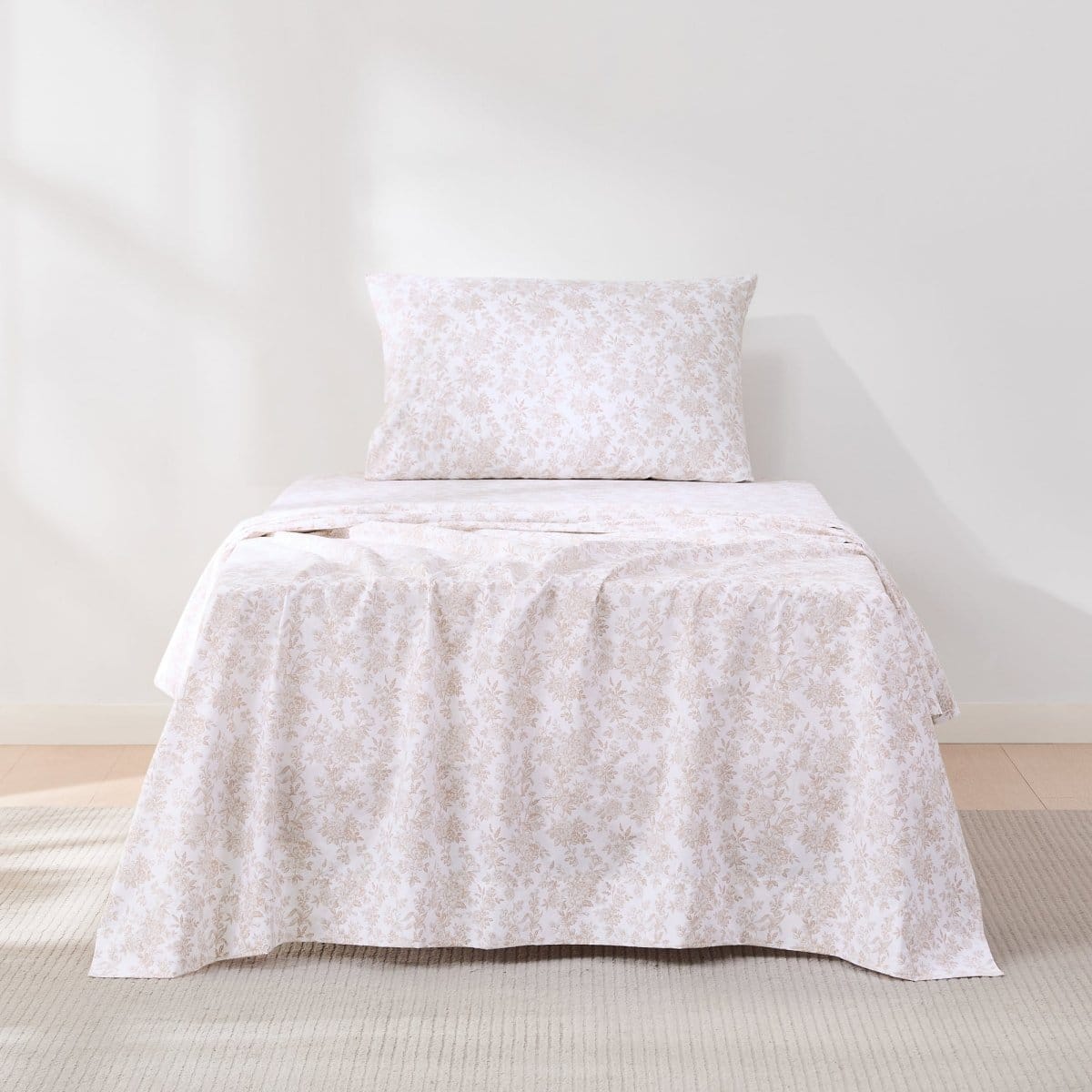 Peony Toile Cotton Sheet Set - Image 2