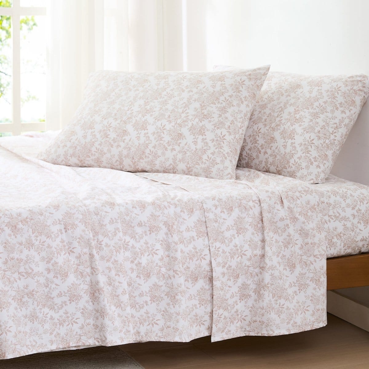 Peony Toile Cotton Sheet Set - Image 27