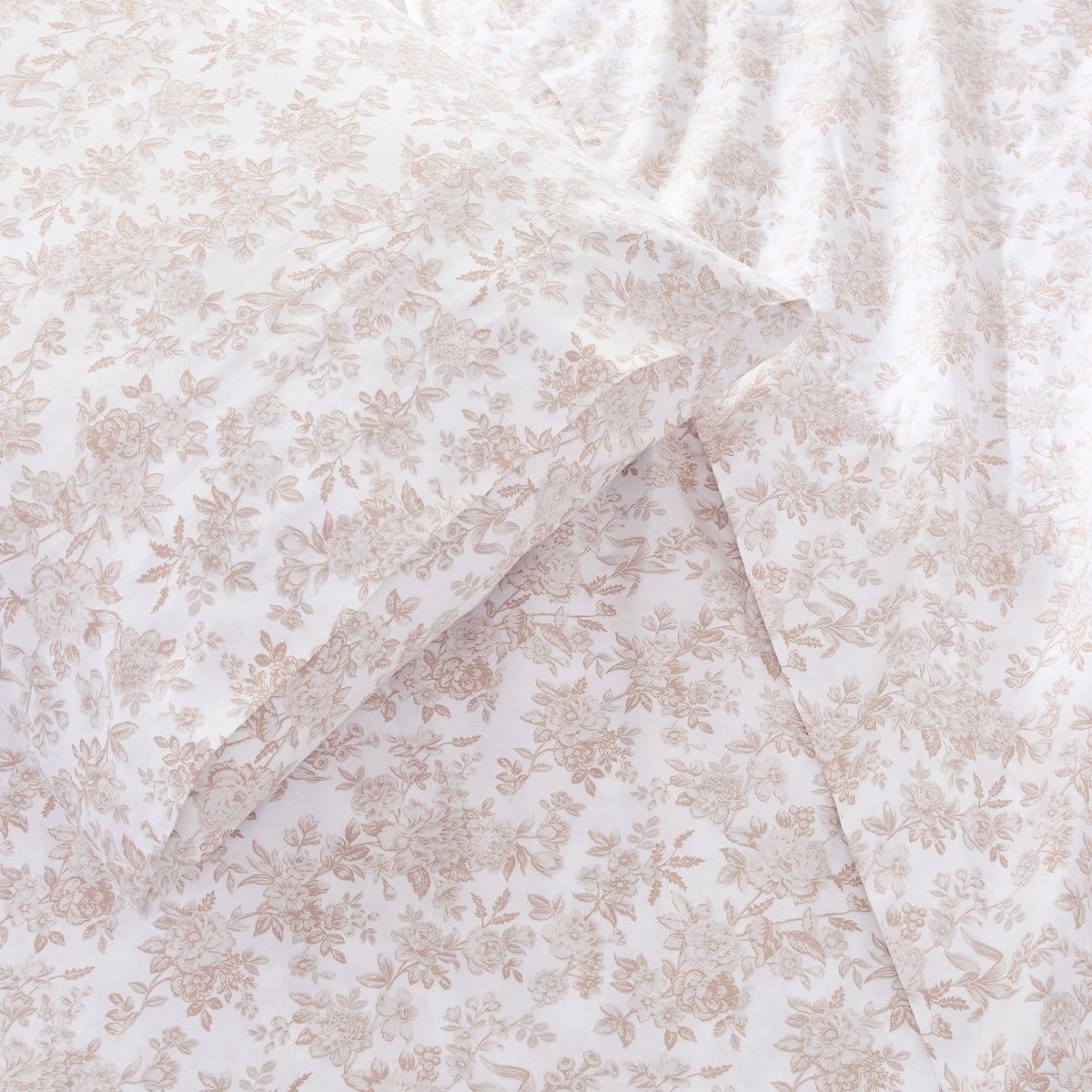 Peony Toile Cotton Sheet Set - Image 6