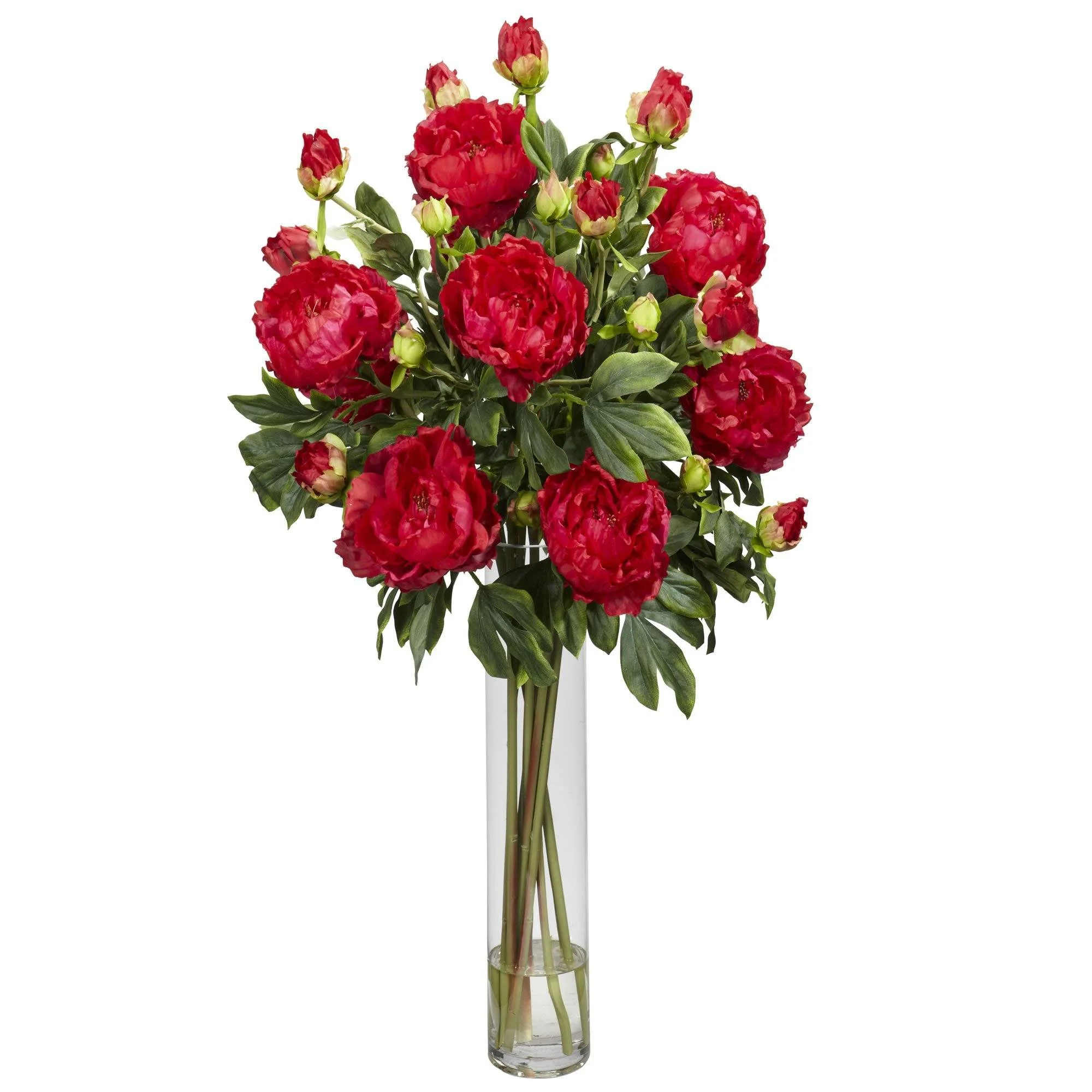 Peony w/Cylinder Silk Flower Arrangement - Image 2