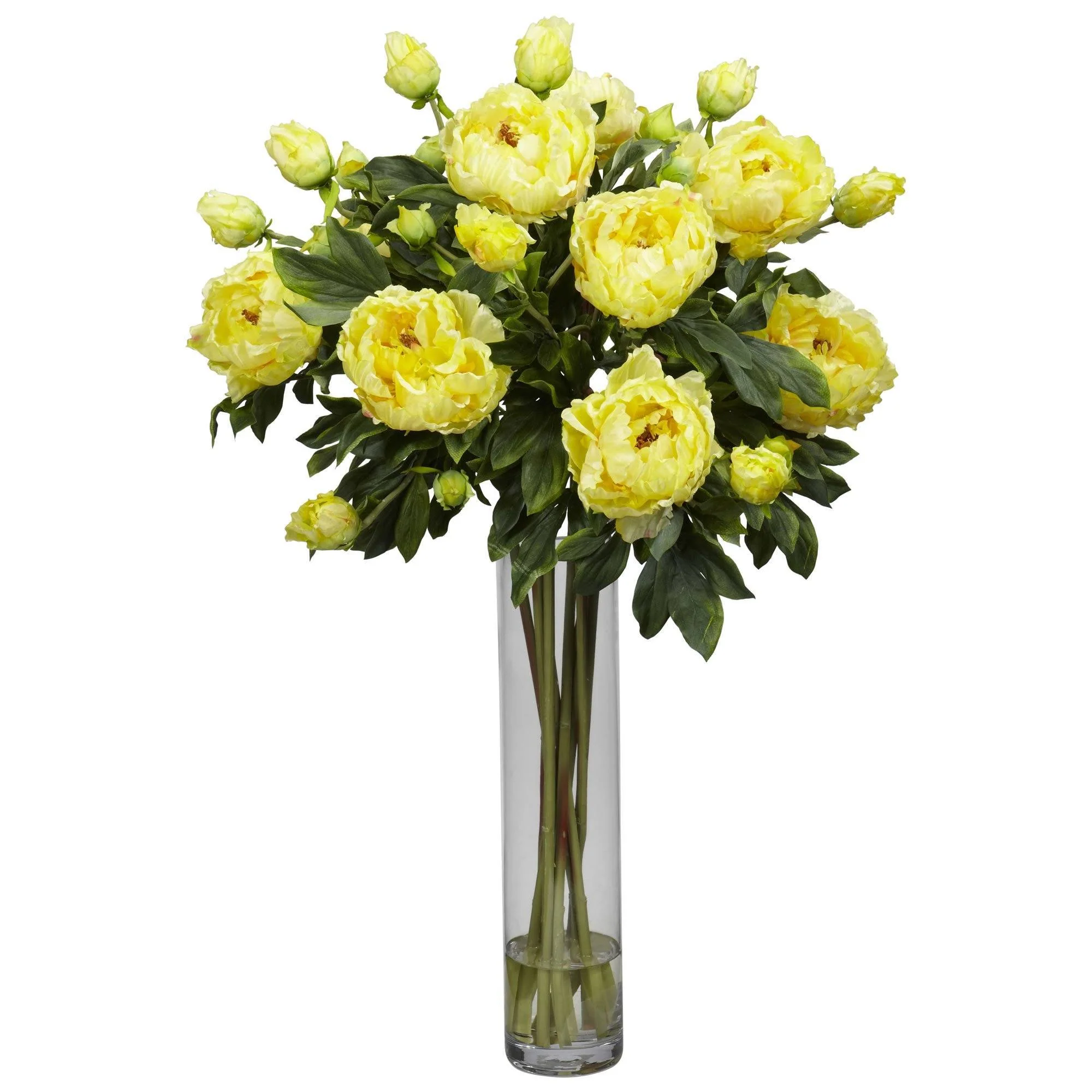 Peony w/Cylinder Silk Flower Arrangement - Image 3
