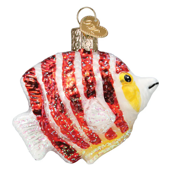 Peppermint Angelfish Ornament 2.75x2.5x1.25 - Image 3