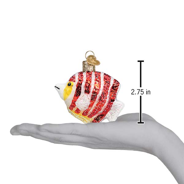 Peppermint Angelfish Ornament 2.75x2.5x1.25 - Image 6