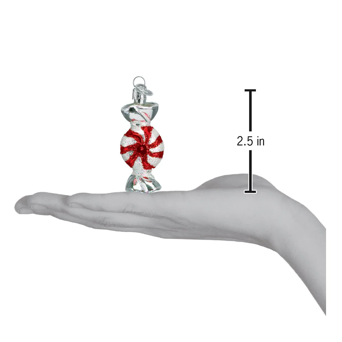 Peppermint Candy Glass Ornament - Image 3