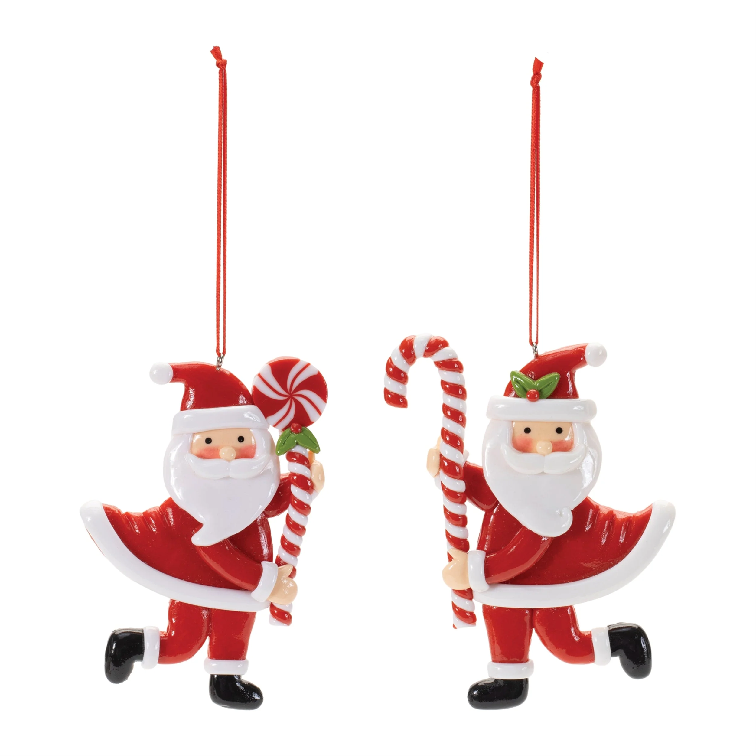 Peppermint dough santa ornament (set of 12) - Image 2